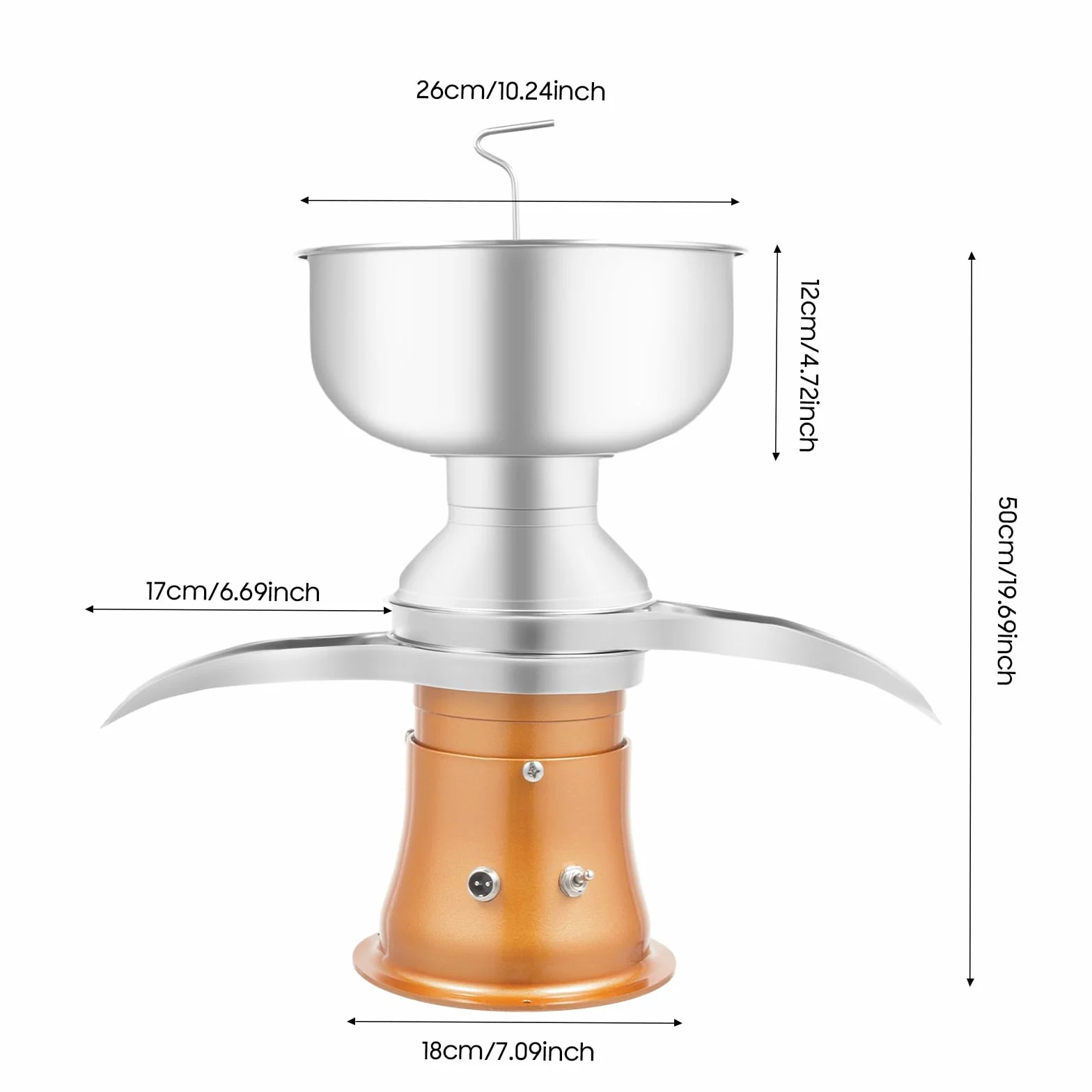 Milch-Sahne-Separator,Elektrischer Milch-Sahne-Zentrifugalseparator,Milchzentrifuge,Elektrischer Milchcremeabscheider,Milchseparator,zur Vollmilchverarbeitung und Sahneabtrennung