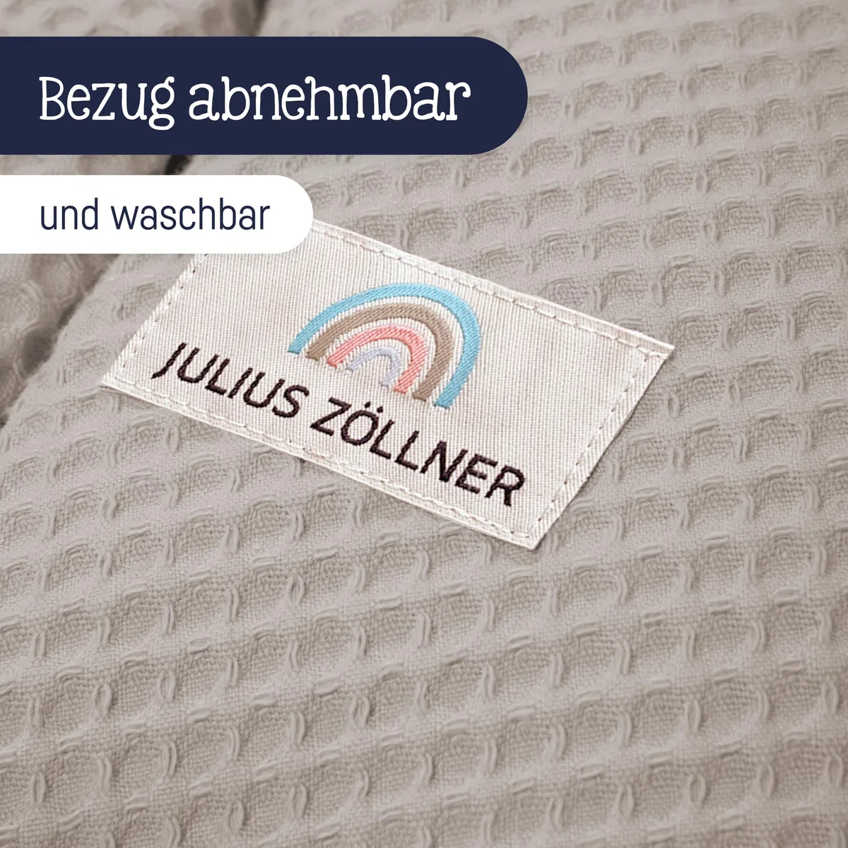 Julius Zöllner Stillkissen Nappi 190 Waffelpiqué Nougat