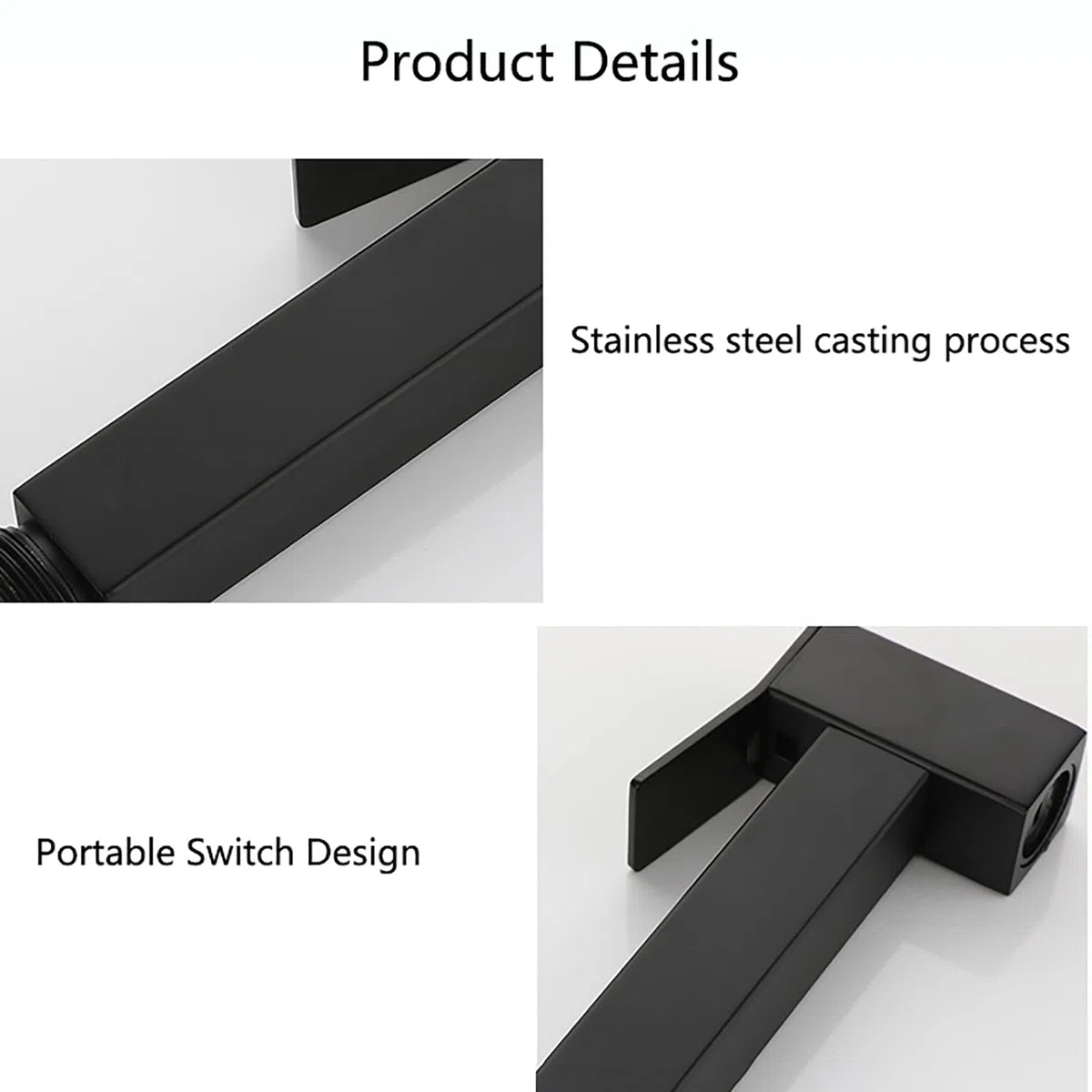 Hand-Bidet-Sprühgerät for Toilette Messing-Badezimmer-Stoffwindel-Sprühset mit einzelnem Kaltwasser, Wandmontage-Toiletten-Bidet-Sprühset for die Damenhygiene, Schwarz(Noir)