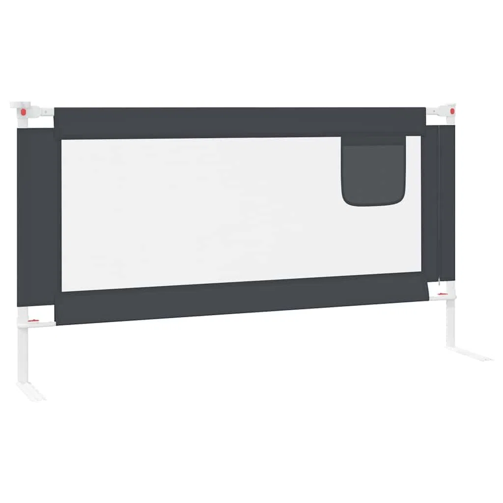 Generisch Kleinkind-Bettschutzgitter Dunkelgrau 160x25 cm Stoff,Baby & Kleinkind,Babysicherheit,Baby-Bettschutzgitter,10230