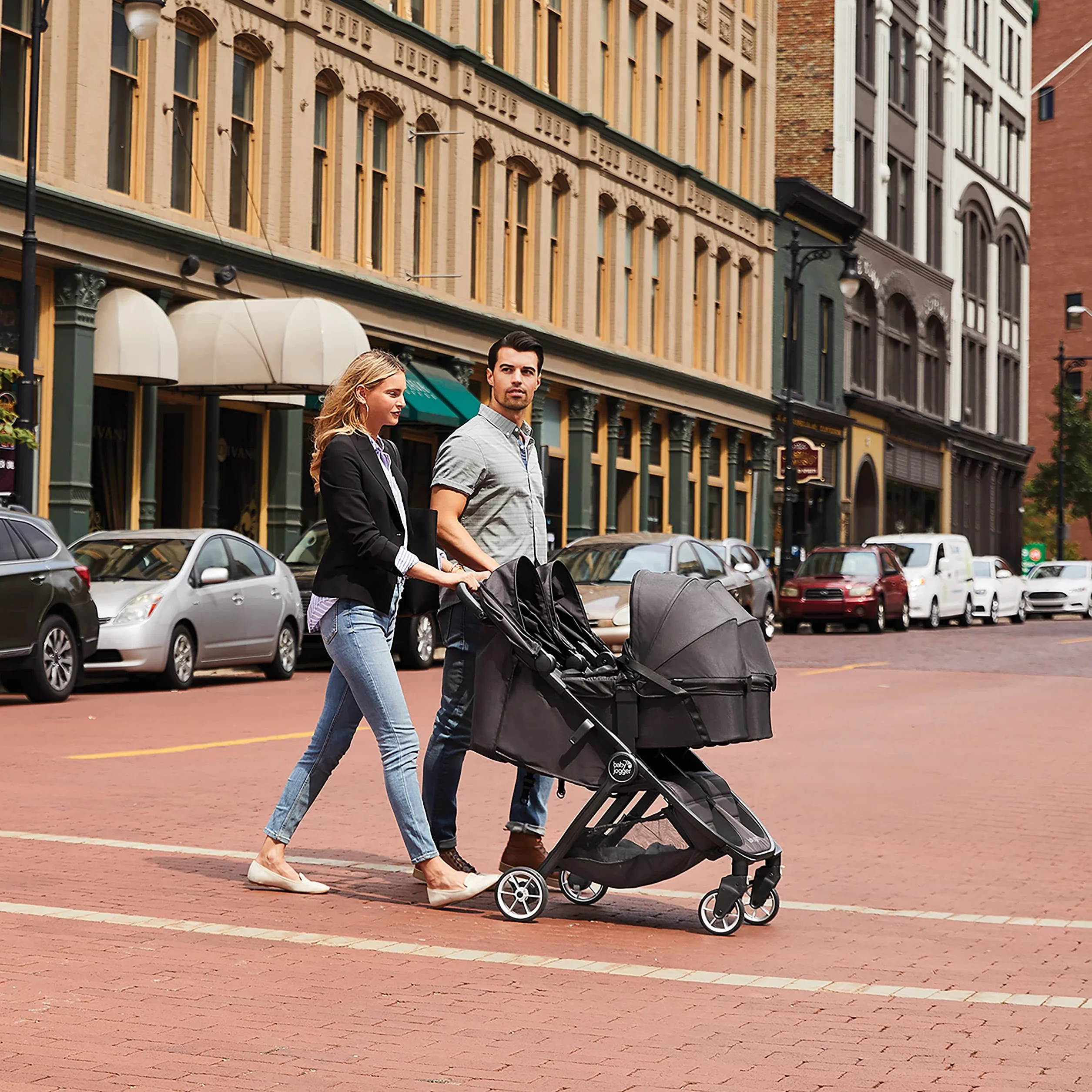 Baby Jogger Faltbare leichte Babywanne für City Tour 2 Doppel-Kinderwagen Opulent Black