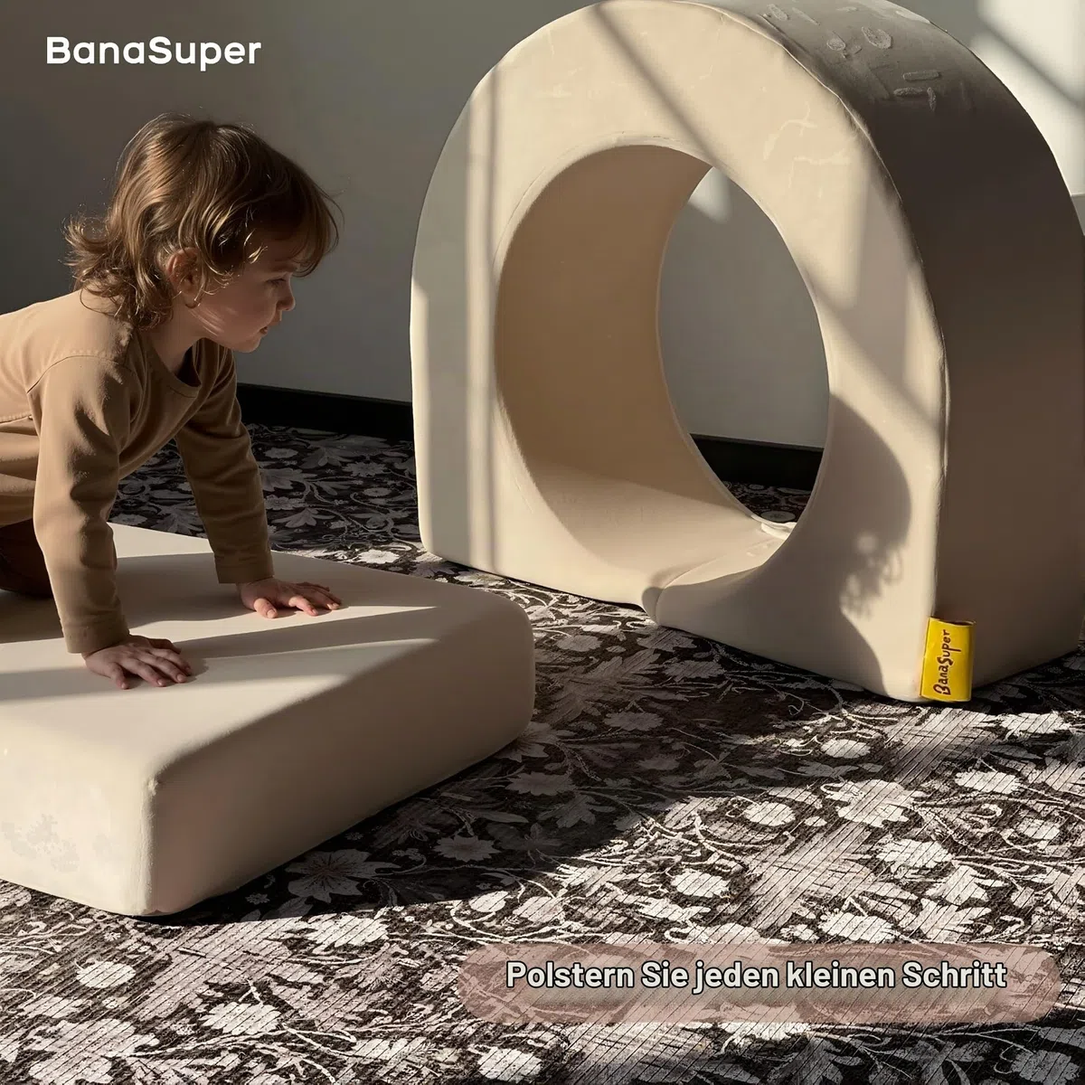 BanaSuper Boho Baby Spielmatte, Extra Dicke Krabbelmatte, 200x140x1,5cm | EN71 Zertifiziert & Schadstofffrei, TPU Oberfläche, Doppelseitiges Teppich-Design, Wasserdicht & Rutschfest für Kinderzimmer