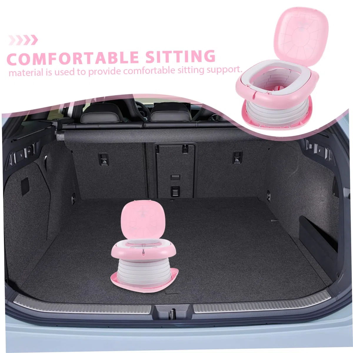 Toddmomy Klappbares Töpfchen für Junge Mädchen Tragbare Campingtoilette Faltbares Reise-wc Kindertoilettensitz für Outdoor Kompakte Autotoilette