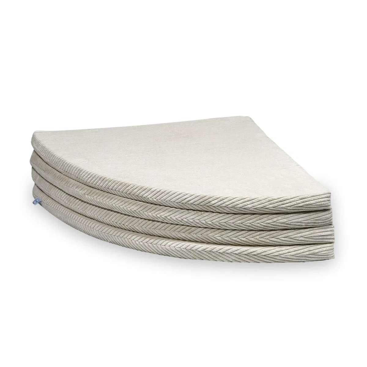 Mimii Baby Spielmatte 160 cm Rund Faltbar cord beige - Große Krabbelmatte aus Schaumstoff - Bodenmatte Kinderzimmer - Spielteppich Baby - Sicher & Waschbar