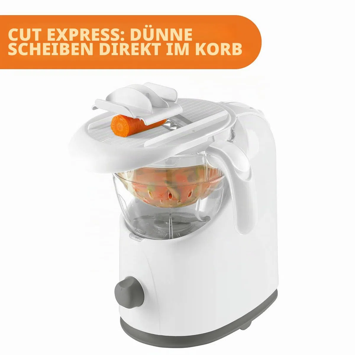 Chicco Easy Meal Mahlzeitenkocher, Multifunktions Babynahrungszubereiter mit Dampfgaren, Mixer und Speisenwärmer