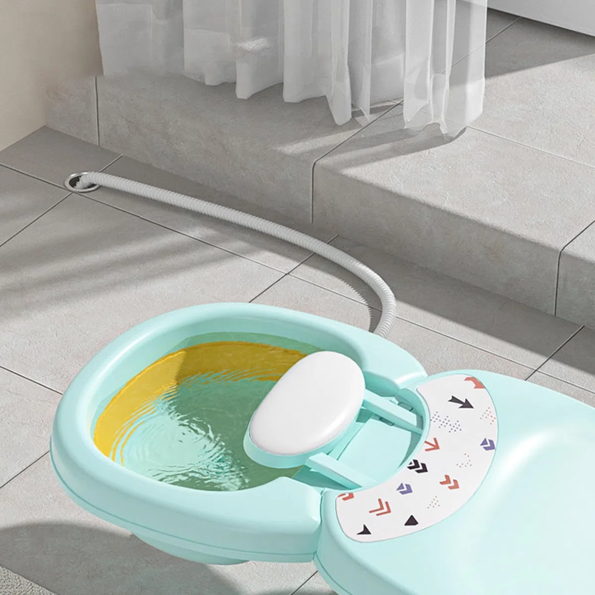 Kinder-Shampoo-Stuhl – faltbarer, verstellbarer Kinder-Badesitz | Tragbarer Kinder-Shampoo-Stuhl mit Shampoo-Becken | Anti-Rutsch-Kopf-Haarspüler, Salonstuhl für 0–10 Kinder