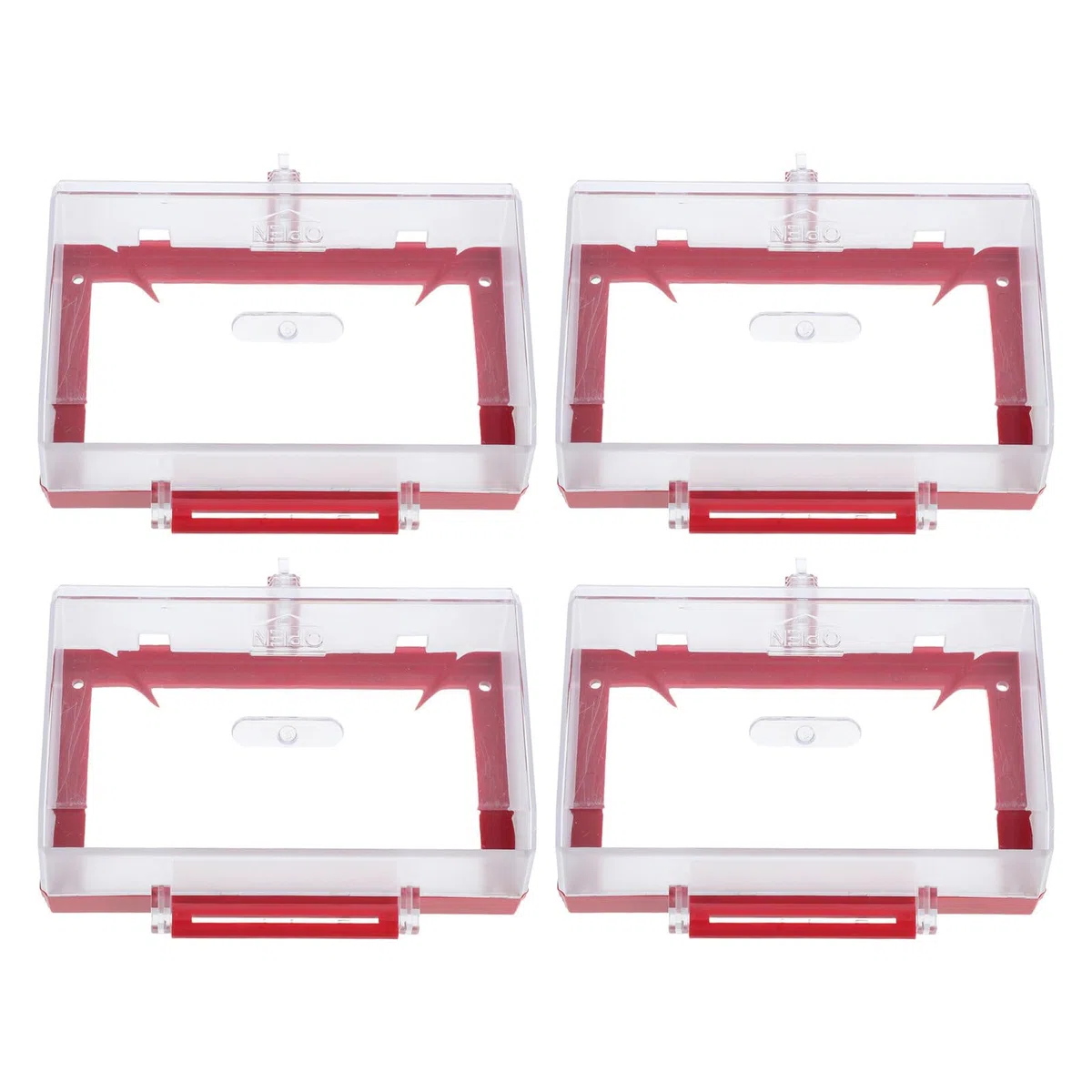 4 Stück Transparente Schutzdose aus PC für Steckdosen und Elektrische Stecker mit Kindersicherung und Abschließbarem Design für Küche und Feuchte Umgebungen