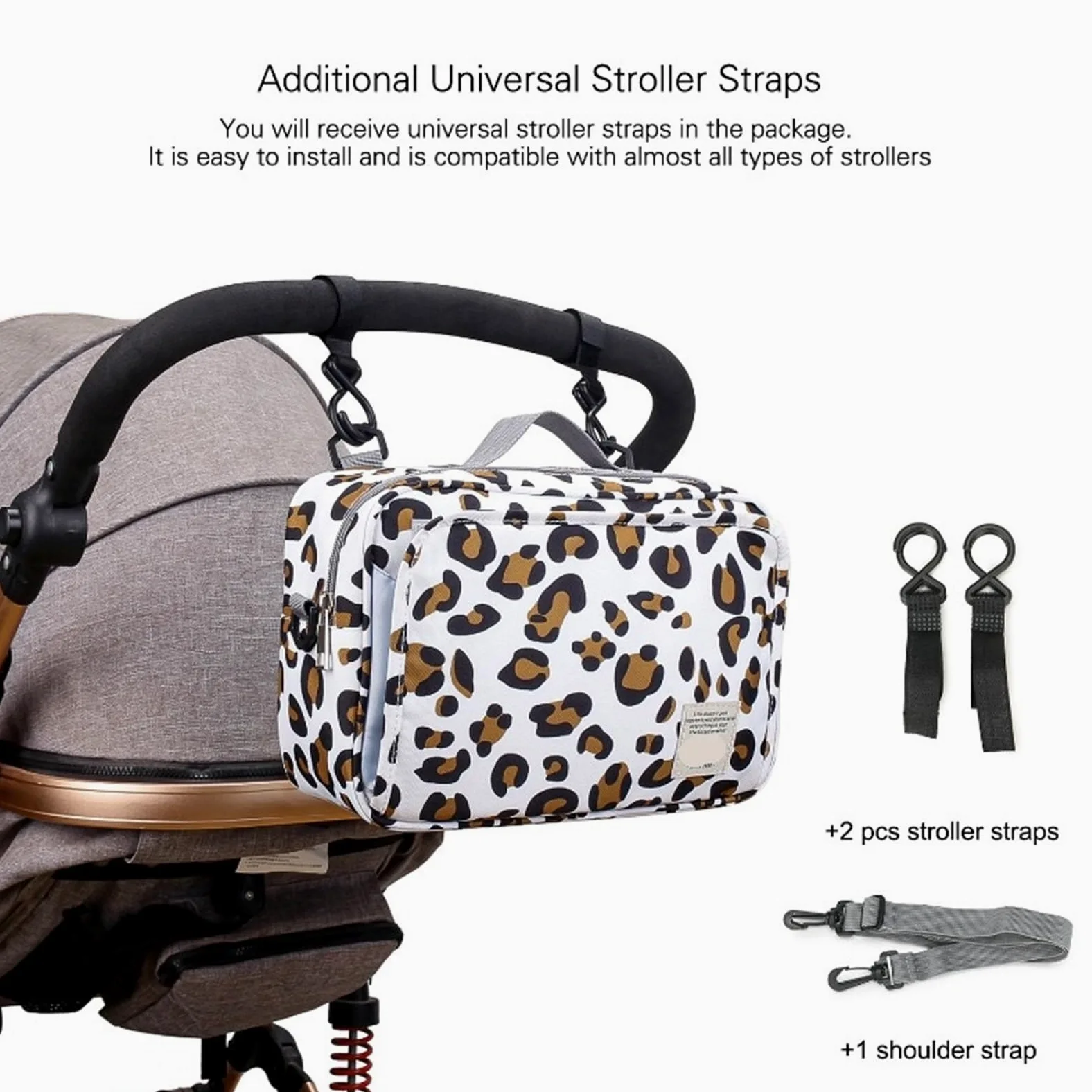 Wickeltasche Mama mit Kindern, Outdoor-Reisen, wasserdicht, Bedruckt, Aufbewahrungstasche for Aufhängen, Wickeltasche, Mama-Tasche(Style1)