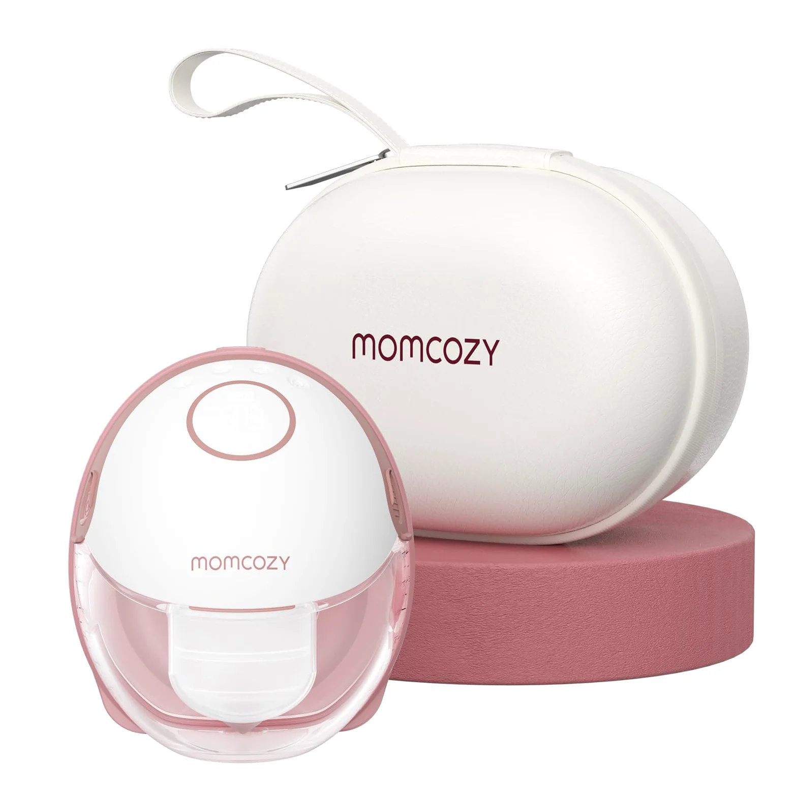 Momcozy M6 Mobile Style Milchpumpe Elektrische, handsfree 1 Pack Rot | tragbare Brustpumpen DoubleFit-Flansch, mehr Passform und Diskretion mit 3 Modi und 9 Stufen 24 mm Brusthaube