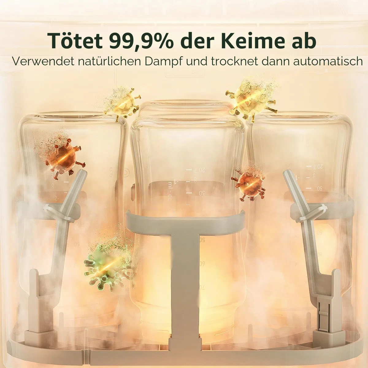 Momcozy KleanPal Pro Babyflaschenwascher, Sterilisator & Trockner – All-in-One Reinigungsmaschine für Flaschen, Pumpenteile & Baby Essentials – Zeitsparende & mühelose Pflege