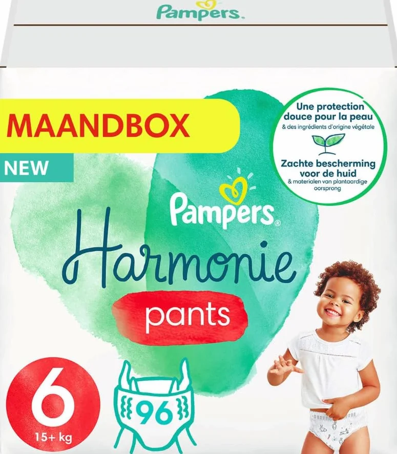 Pampers Harmonie Pants Größe 6 (15+ kg) 96 Stück Windelhöschen