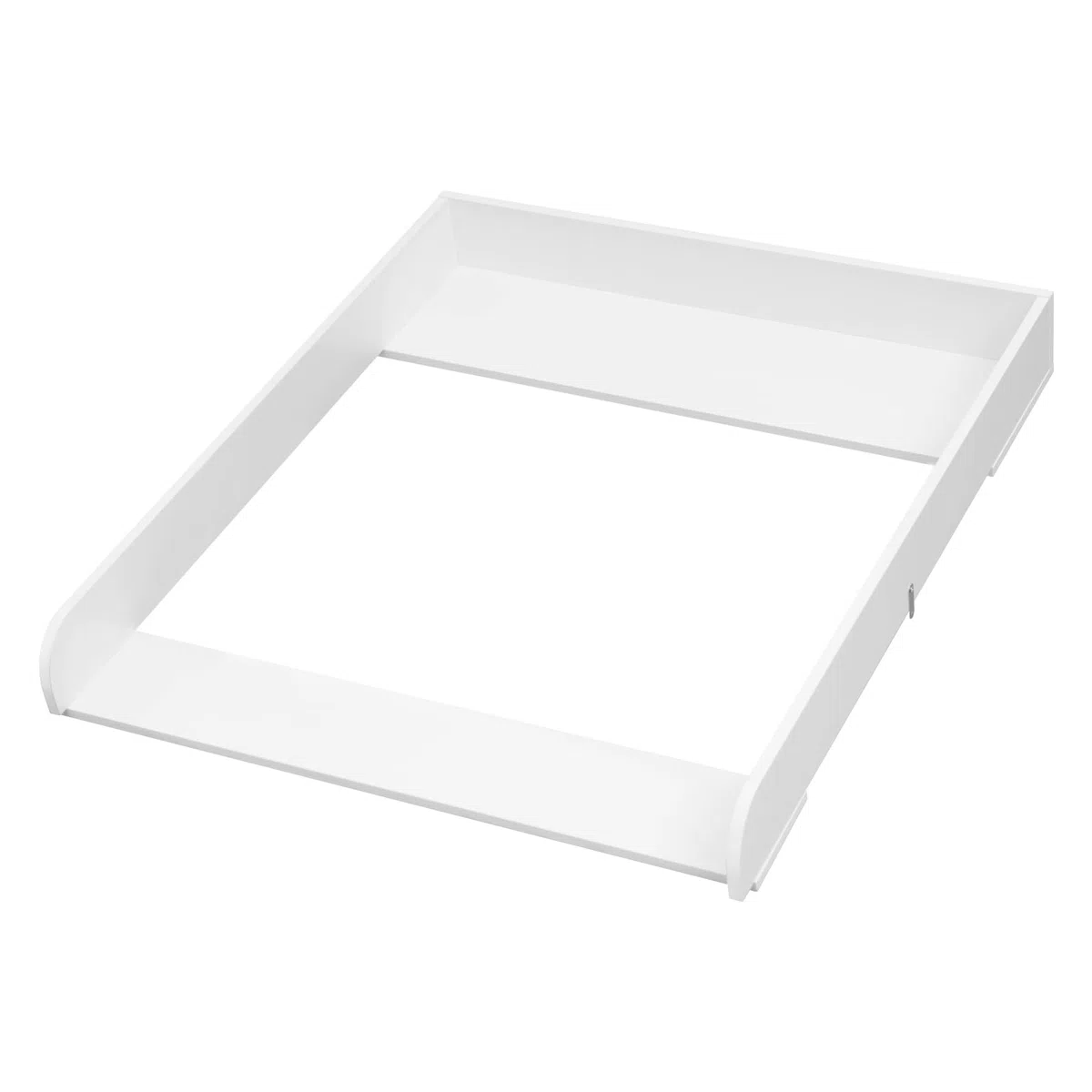WOLTU Wickelaufsatz für Wickelkommode, Wickeltischaufsatz 70 x 10 x 80 cm, passend für Tiefe 47,5–50 cm, mit Metallschnallen und Anti-Kipp-Gurt zur Wandbefestigung, Weiß