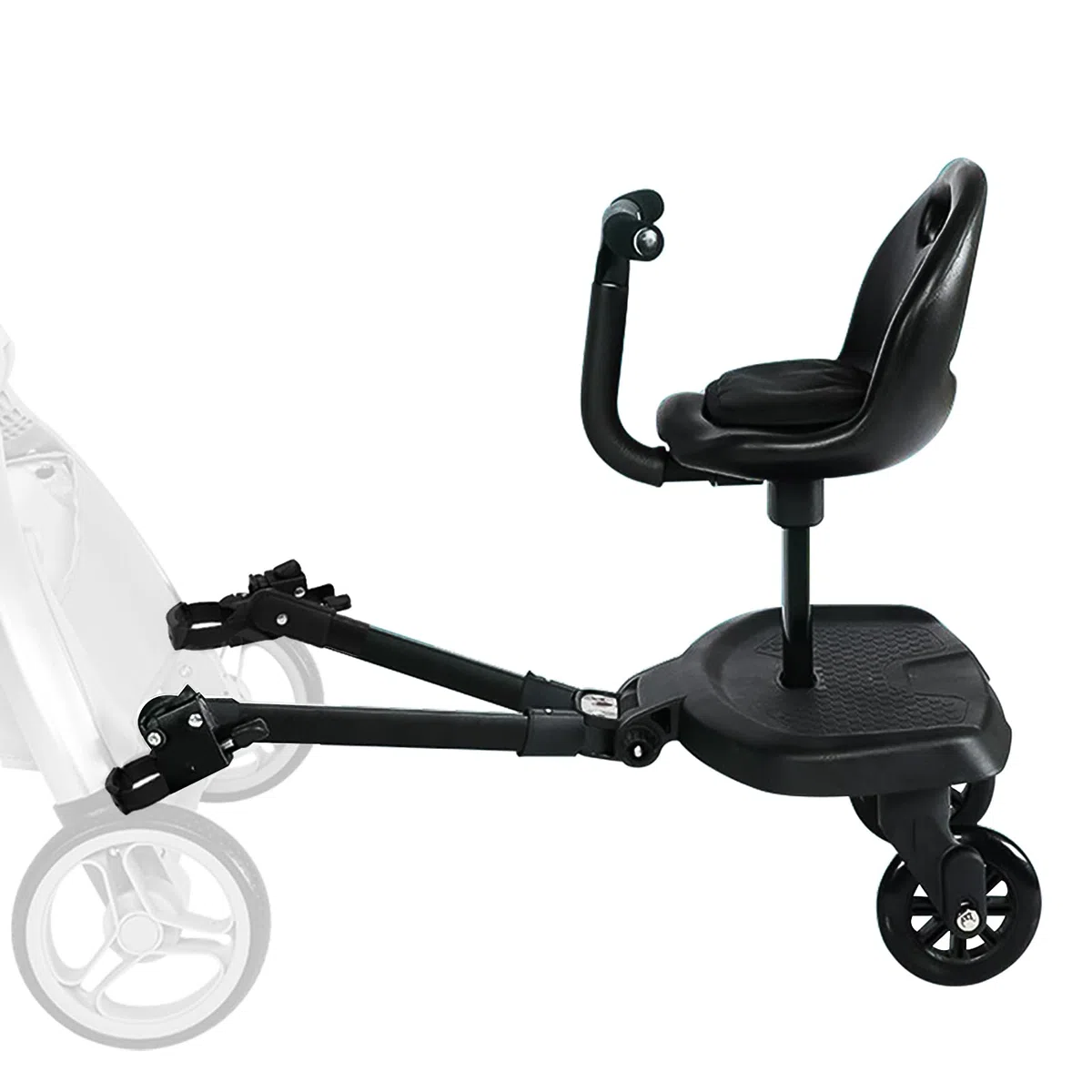 Trittbrett für Kinderwagen Universal, Vihir Buggy Board mit Sitz, Kiddy Board für alle Kinderwagen, Buggyboard für Geschwister, Kinderwagen Zubehör Für Kinder Von 2-6 Jahren