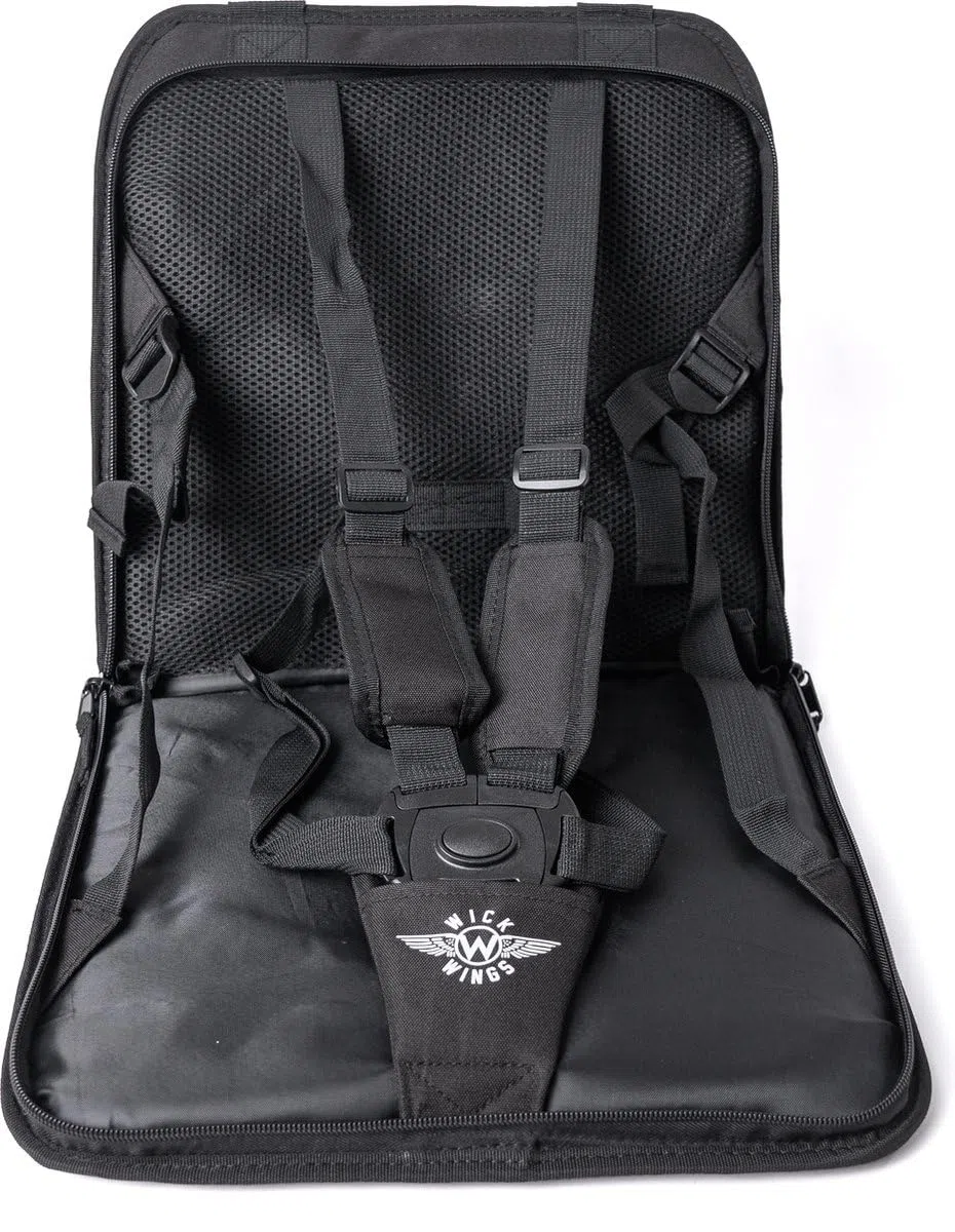 Wick Sit - Koffersitz - Koffersitz - Trolley Sitz - 9 Monate bis 4 Jahre - Bagrider - Skyrider - Kinderkoffer - Kindersitz, blacks, Trolley Beweis