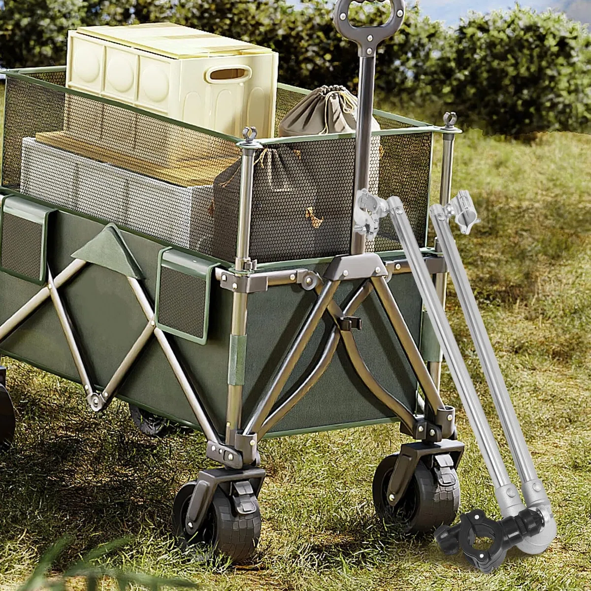 Fahrradanhängerkupplung mit Schnellverschluss, Silber, Metall | Einkaufswagen und Campingwagen, Kohlenstoffstahl Plus Aluminiumlegierung, Sicherer Übergang