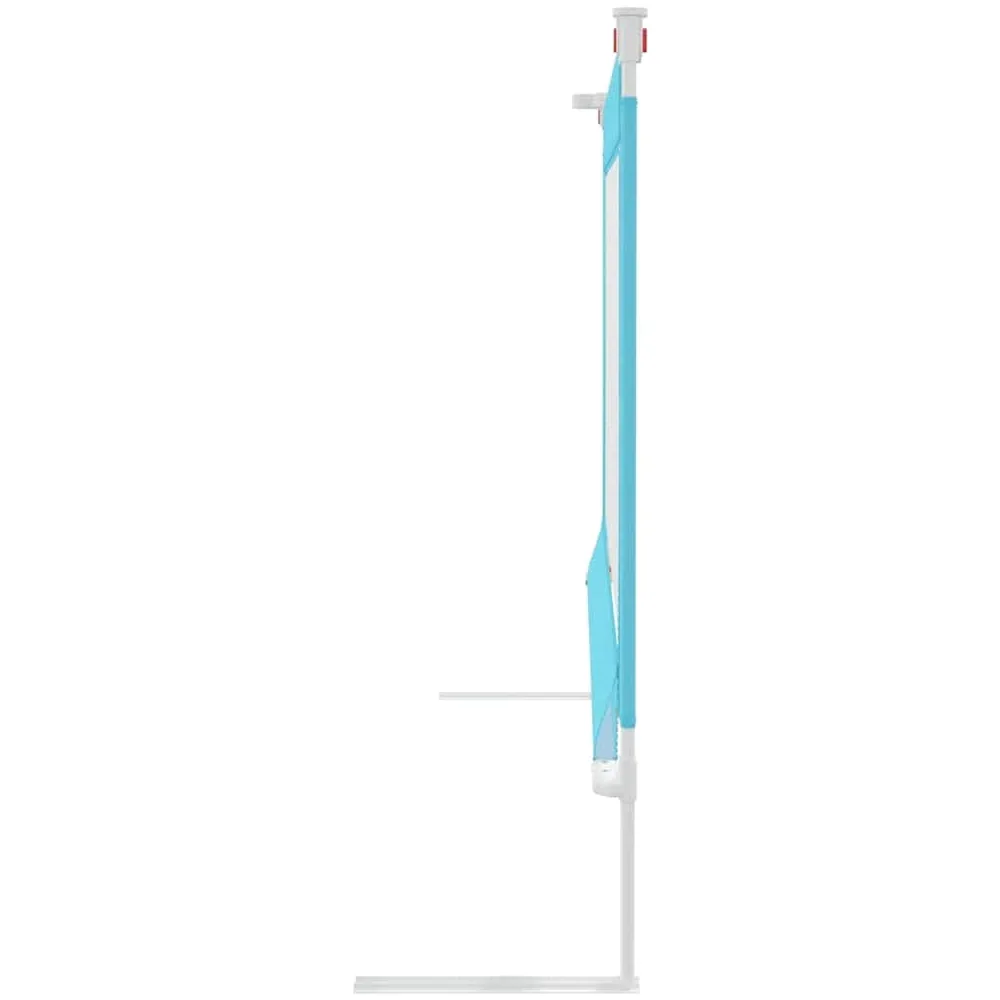 Kleinkind-Bettschutzgitter Blau 200x25 cm Stoff, höhenverstellbar, klappbar Schutzgitter für Kinderbett, Babybett, Elternbett, Absturzsicherung und Bettumrandung für sicheren Schlaf