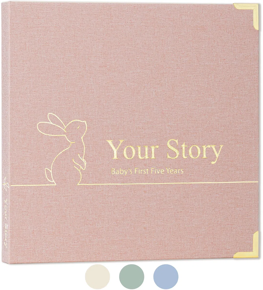 Babybuch, Andenken, Jungen oder Mädchen, zeitloses Baby-Erinnerungsbuch, erste 5 Jahre für Babyparty, geschlechtsneutrales Baby-Scrapbook, Geschenk für neue Mutter, Geschenk, Baby-Tagebuch von Geburt