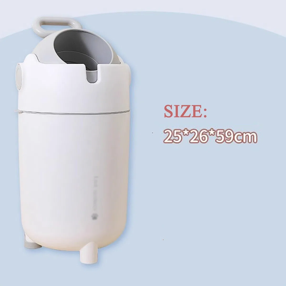 Mülleimer für den Innenbereich Kreativer Mülleimer, Zylindertyp, großes Fassungsvermögen, Kunststoff-Mülleimer mit Deckel, Babywindeleimer for Wohnzimmer, Schlafzimmer, Badezimmer, 15 Liter Dekorative