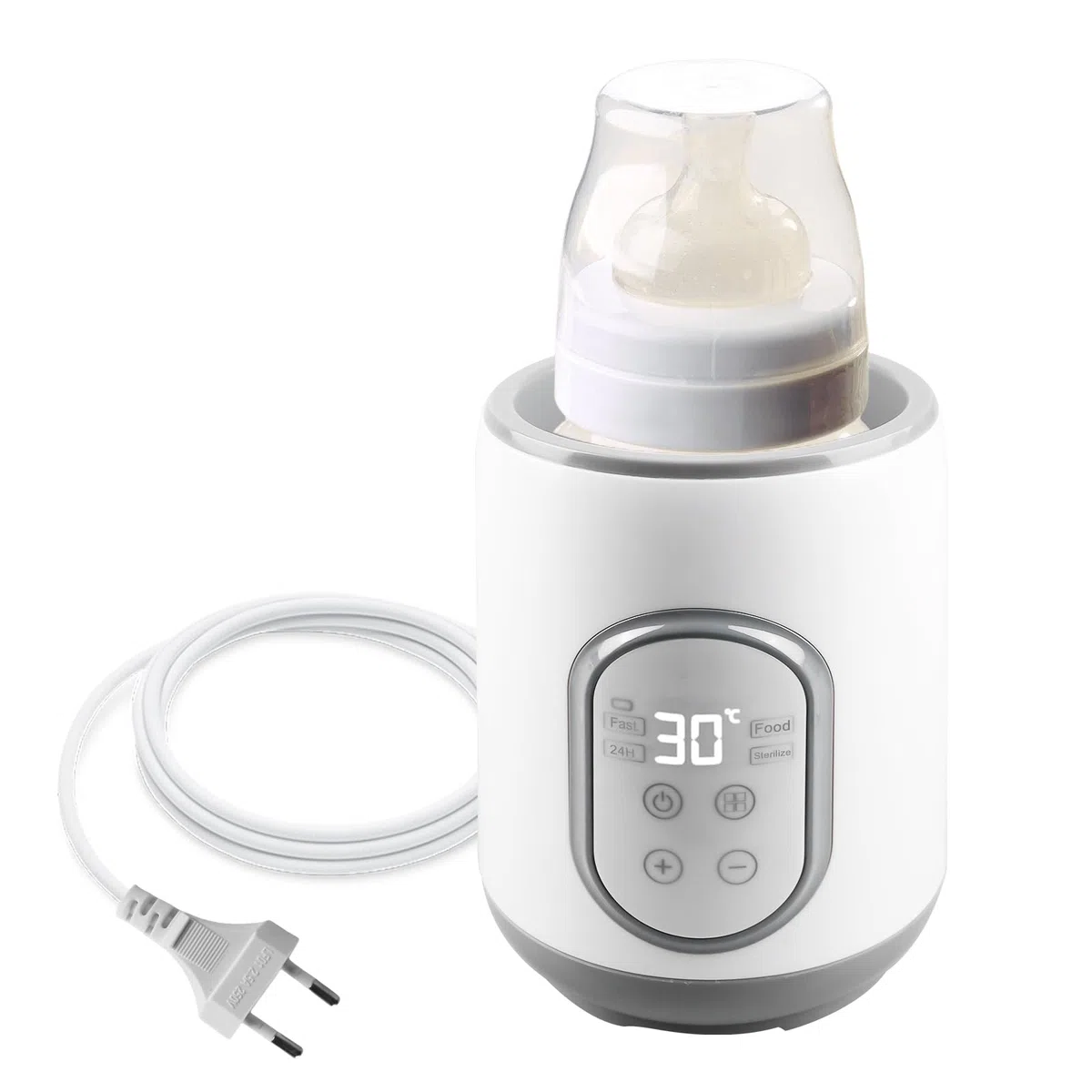 Flaschenwärmer Baby, Elektrischer Fläschchenwärmer für Flaschen Babynahrung Sterilisator, Babyflaschen Wärmer Genaue Temperaturkontrolle Milchwärmer mit Auftauen Sterilisieren Warmhalten