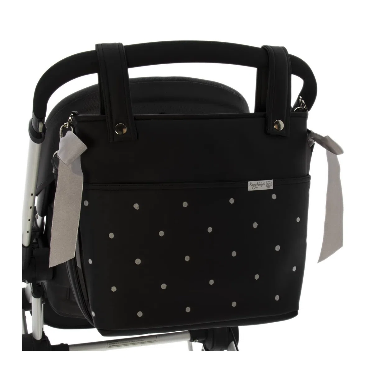 Talega für Kinderwagen Rosy Fuentes – Tasche für Kinderwagen – einfache Reinigung 0 – Schwarz/Grau