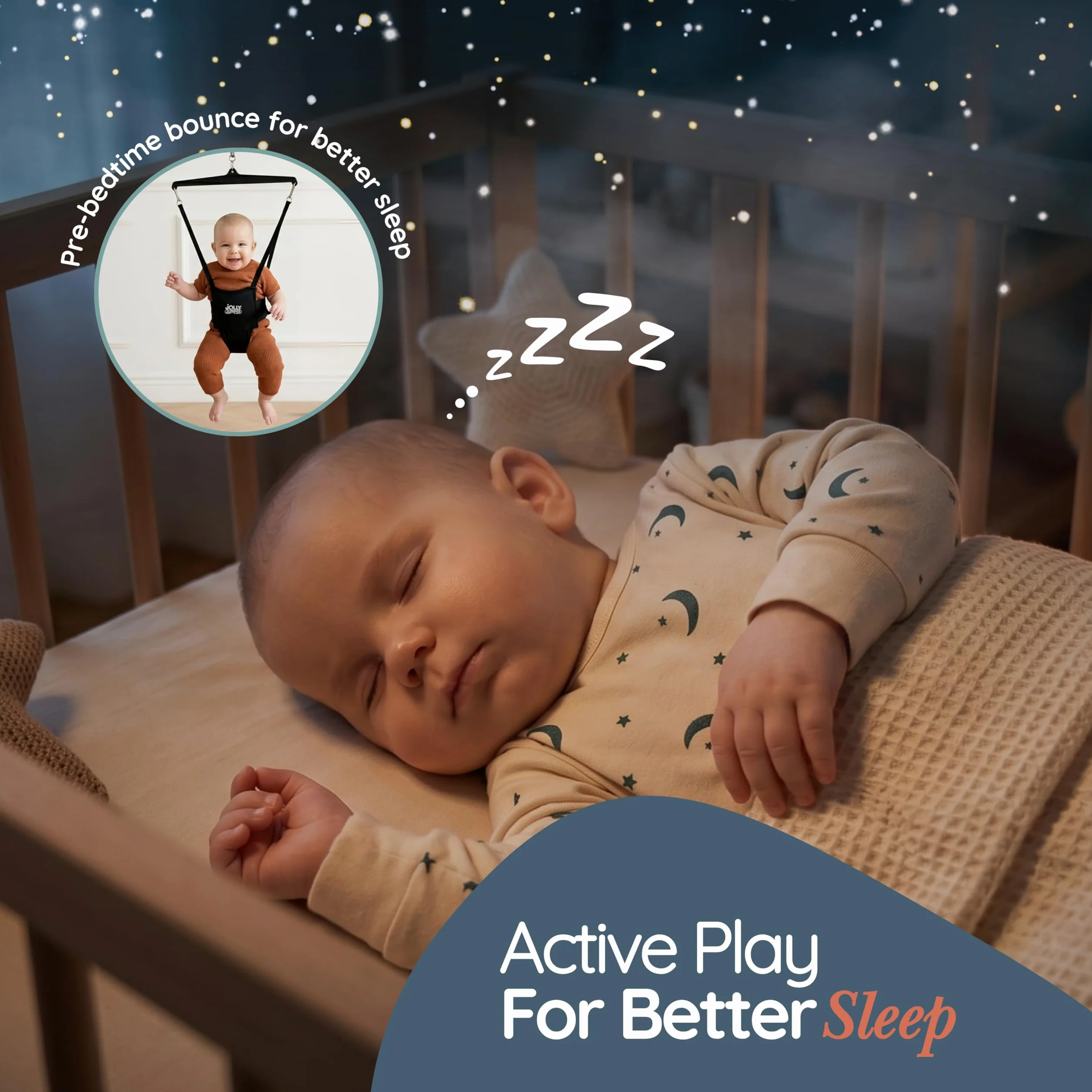 Das Original Jolly Jumper Baby-Trainingsgerät mit Tür-Klemme