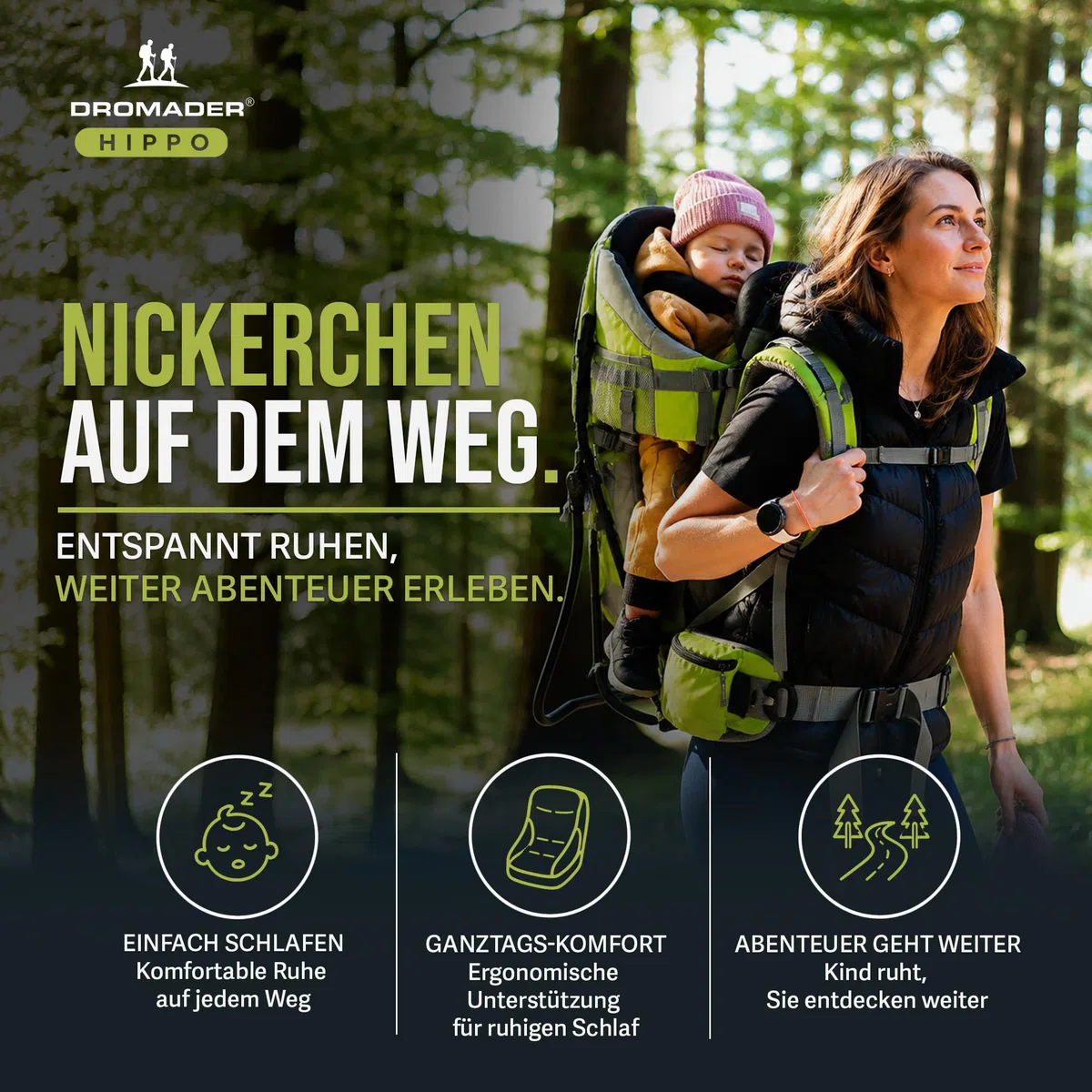 Dromader Kraxe Kindertrage bis 22 kg