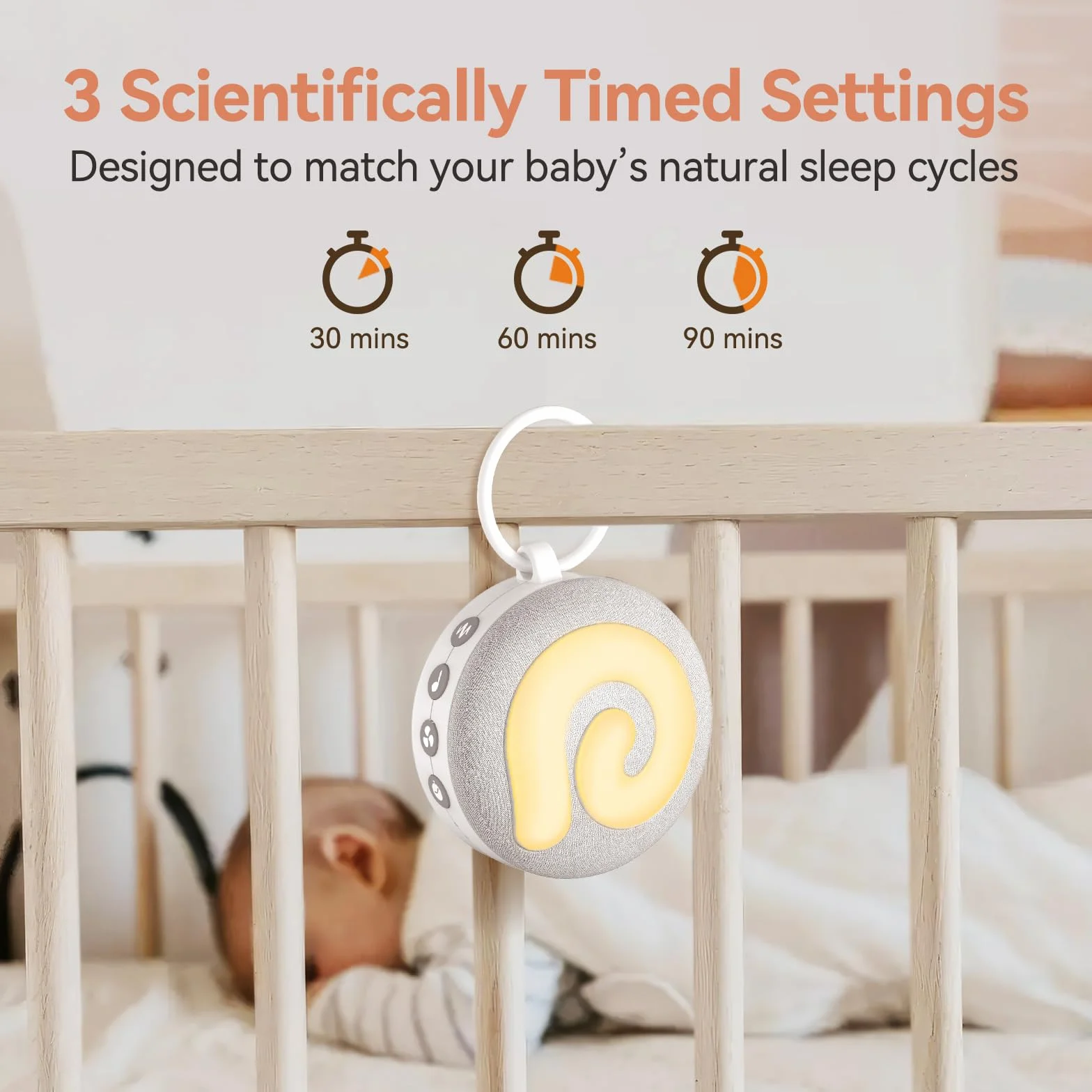 Dreamegg White Noise Machine Baby - D11 Einschlafhilfe Baby Weißes Rauschen Sound Machine mit 21 Musik-Stofftier und Licht, Einschlafhilfe USB Wiederaufladbar Schlafhilfe für Kinder