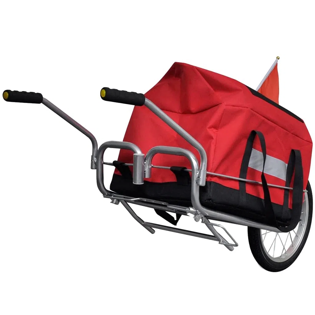 AUVYI Fahrradanhänger Lastenanhänger Kinderanhänger Jogger Fahrrad 2 in 1 Joggerfunktion