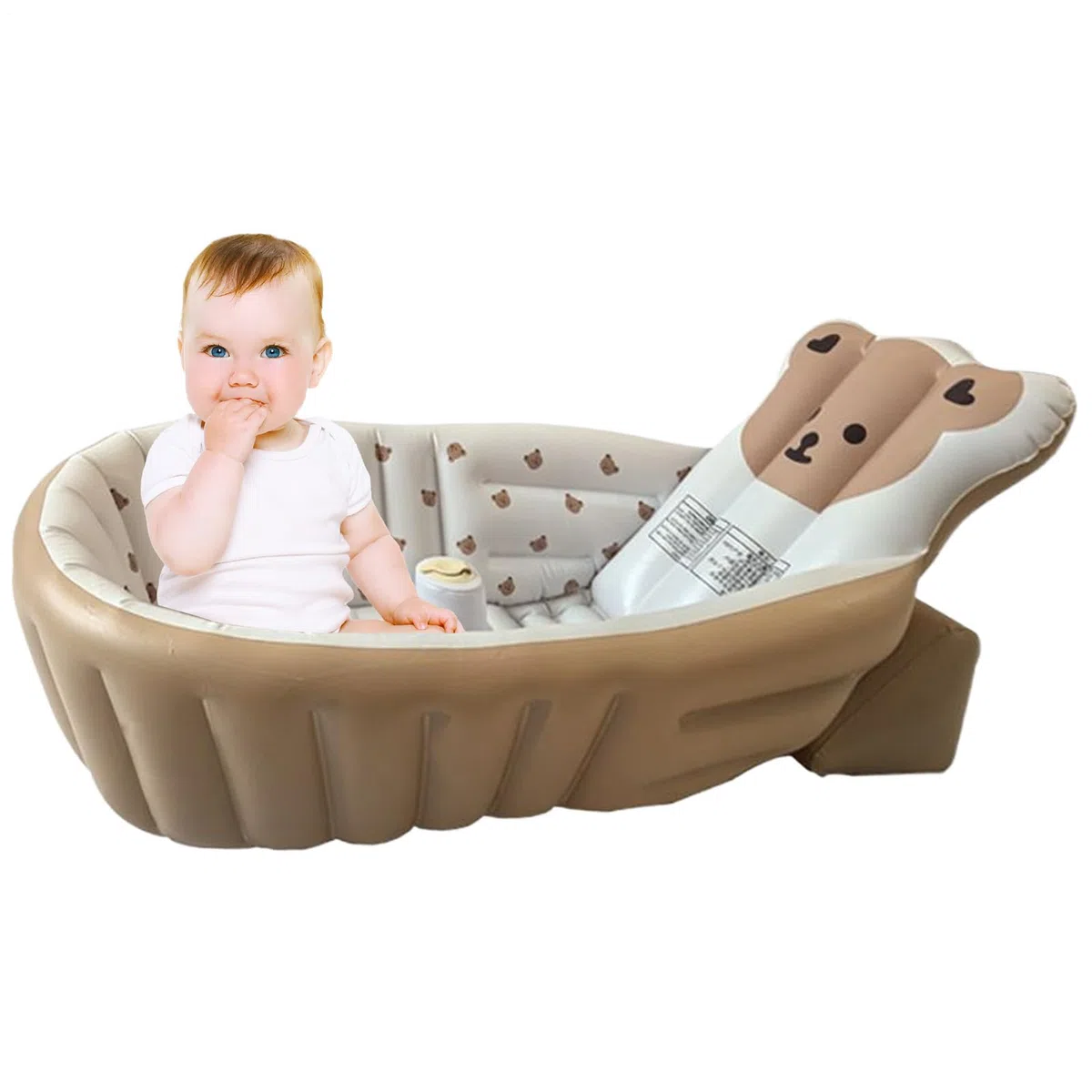__PLACEHOLDER_BRAND_0__ Baby-Bathtub, Wash Tub, verstellbarer Badewannensitz, faltbarer Duschwanne, tragbarer Badeständer für Pool, , Reisen, Outdoor, und bequeme Hygiene für