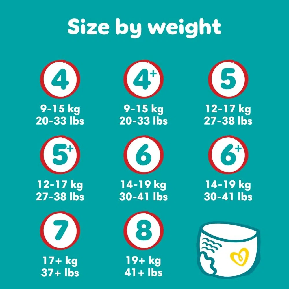 Pampers Baby-Dry Nappy Pants, Größe 8, 22 Einheiten, 19kg+