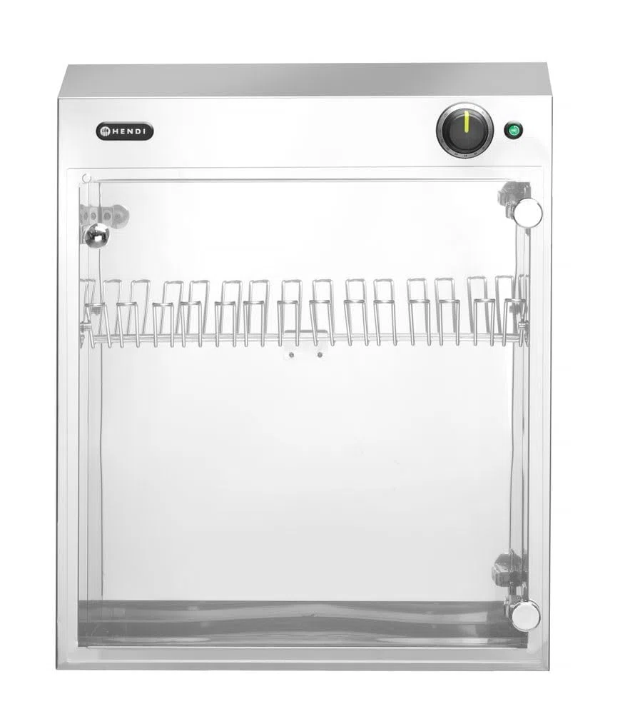 HENDI UV Sterilisator, UV-Licht Sterilisator, kapazität für 14 Messer, für Sterilisieren von Messern, 230V, 25W, 510x160(H) x610mm, Plexiglas (PMMA), Edelstahl