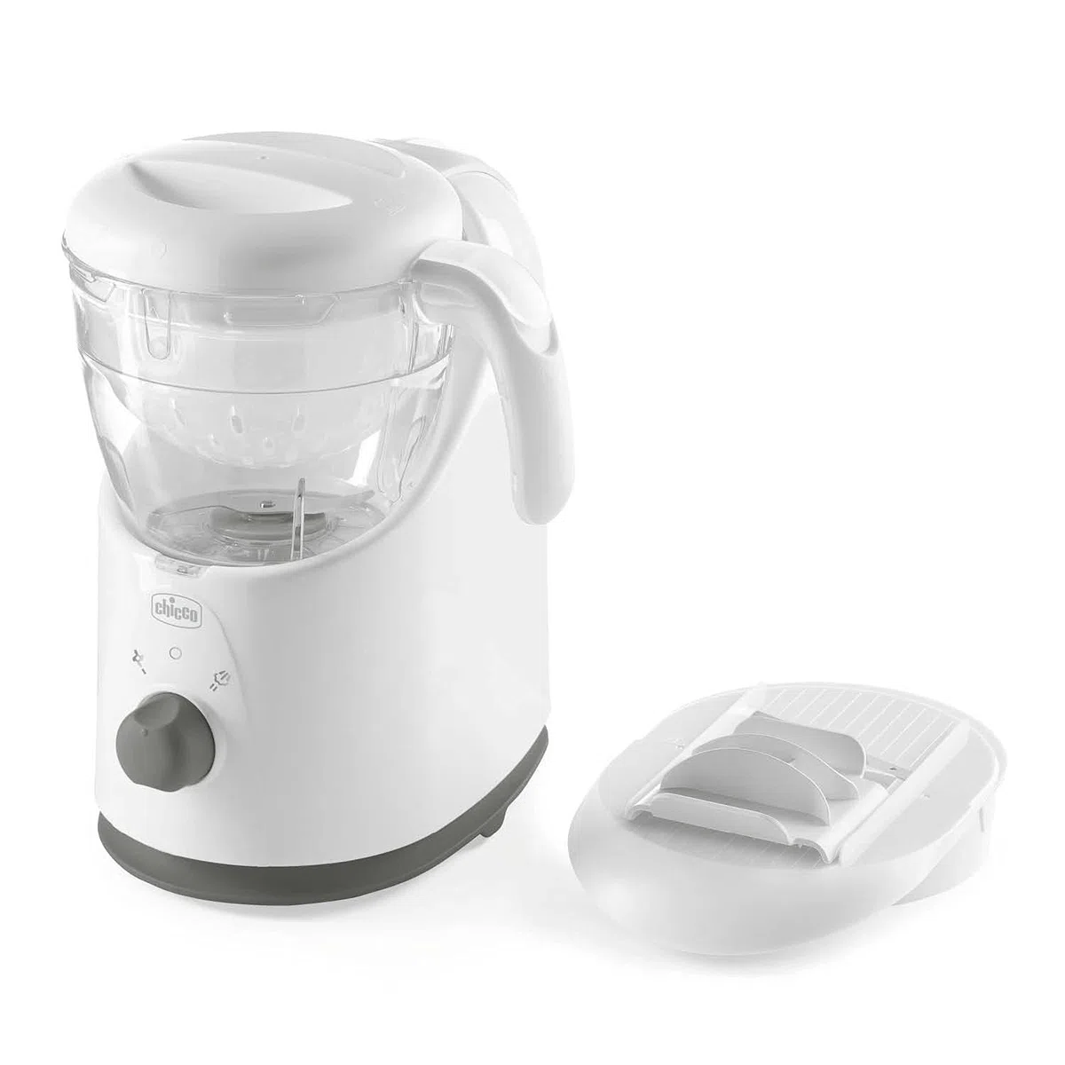Chicco Easy Meal Mahlzeitenkocher, Multifunktions Babynahrungszubereiter mit Dampfgaren, Mixer und Speisenwärmer