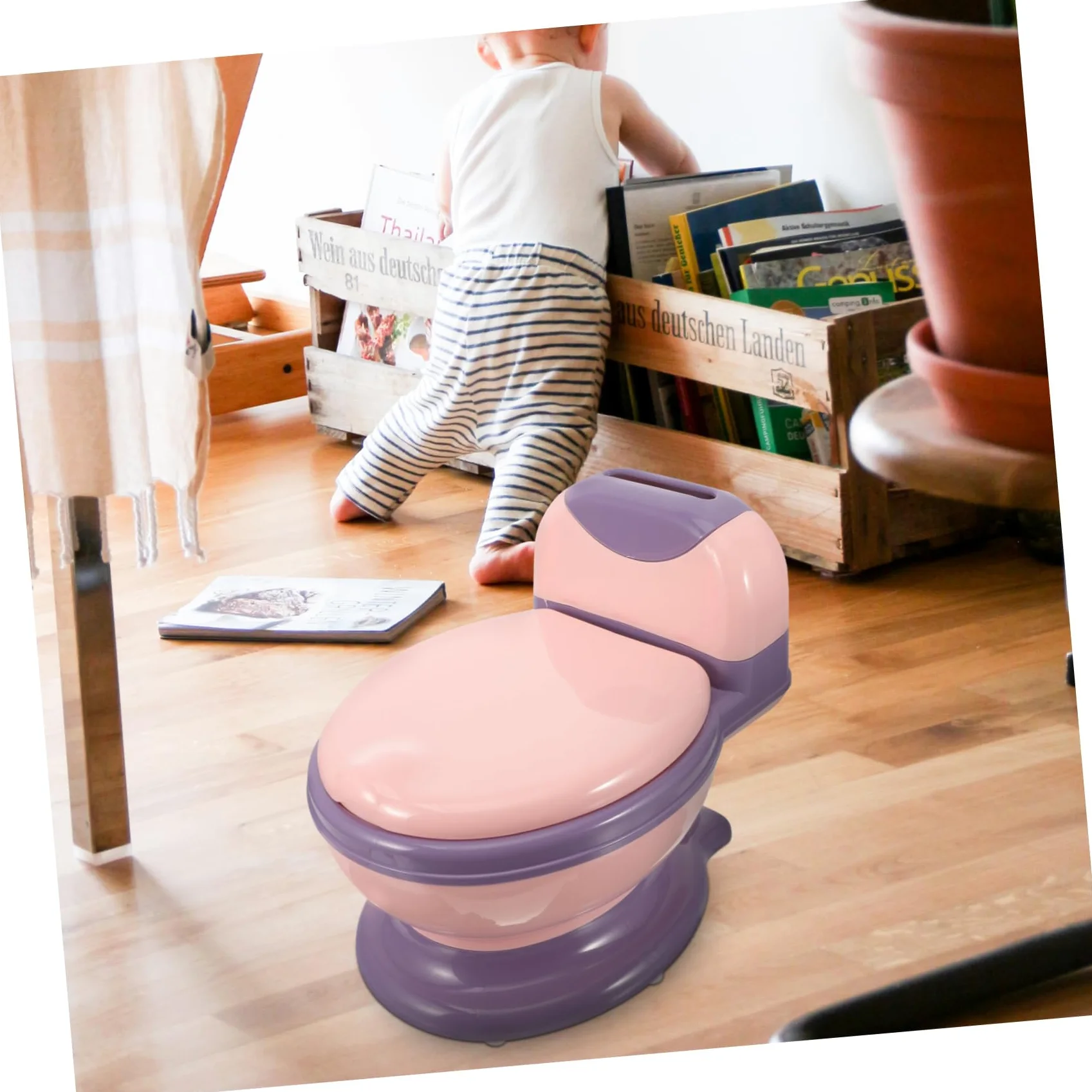 Potty Training Töpfchen Für Mädchen Tragbarer Toilettentrainer Für Mädchen Mit Realistischem Design Einfach Zu Reinigen Für Unterwegs - Leicht Und Praktisch