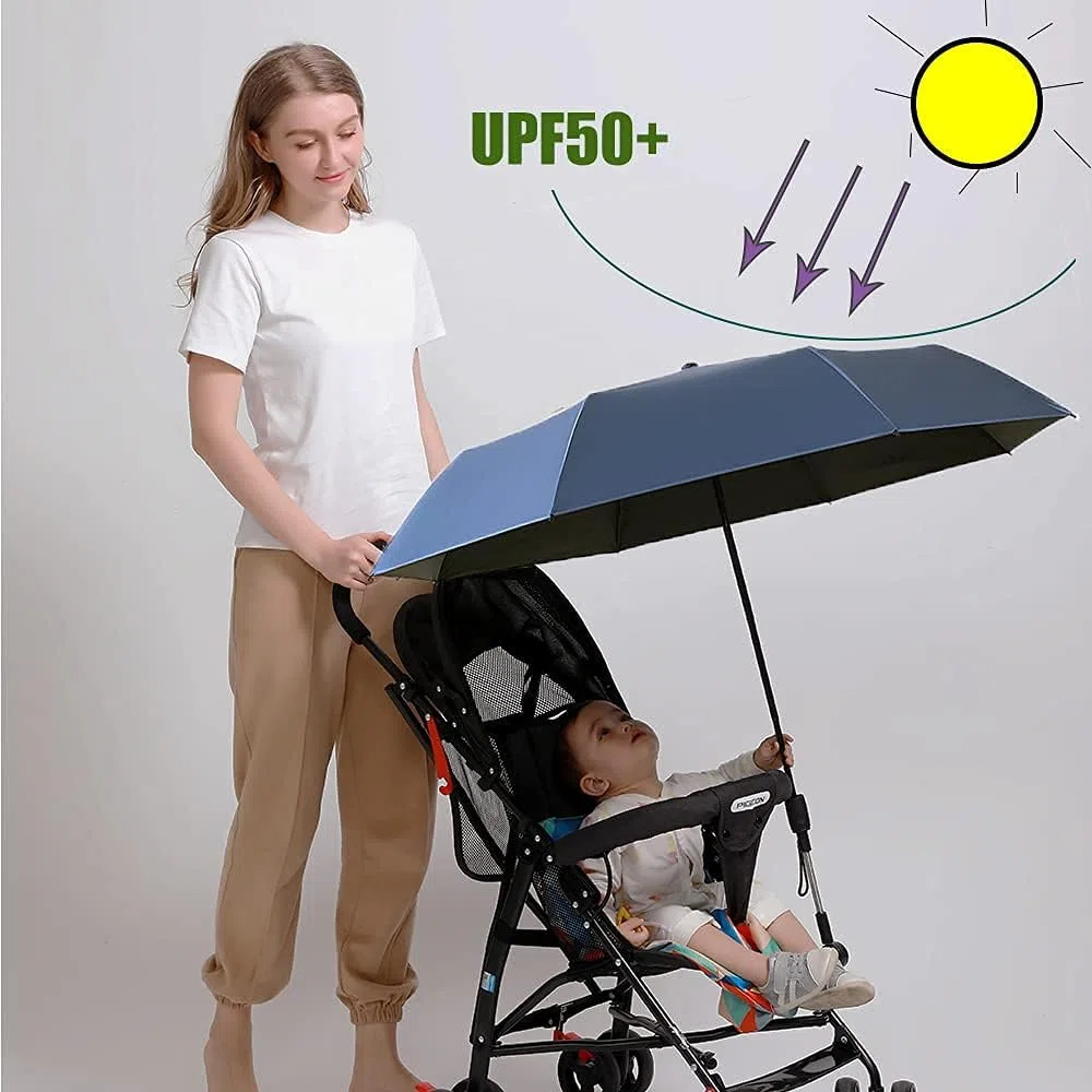 Nakazawa 38.5In Sonnenschirm Kinderwagen,Universeller Kinderwagen Sonnenschirm Regenschirm, Faltbarer, Bequem Und Bequem