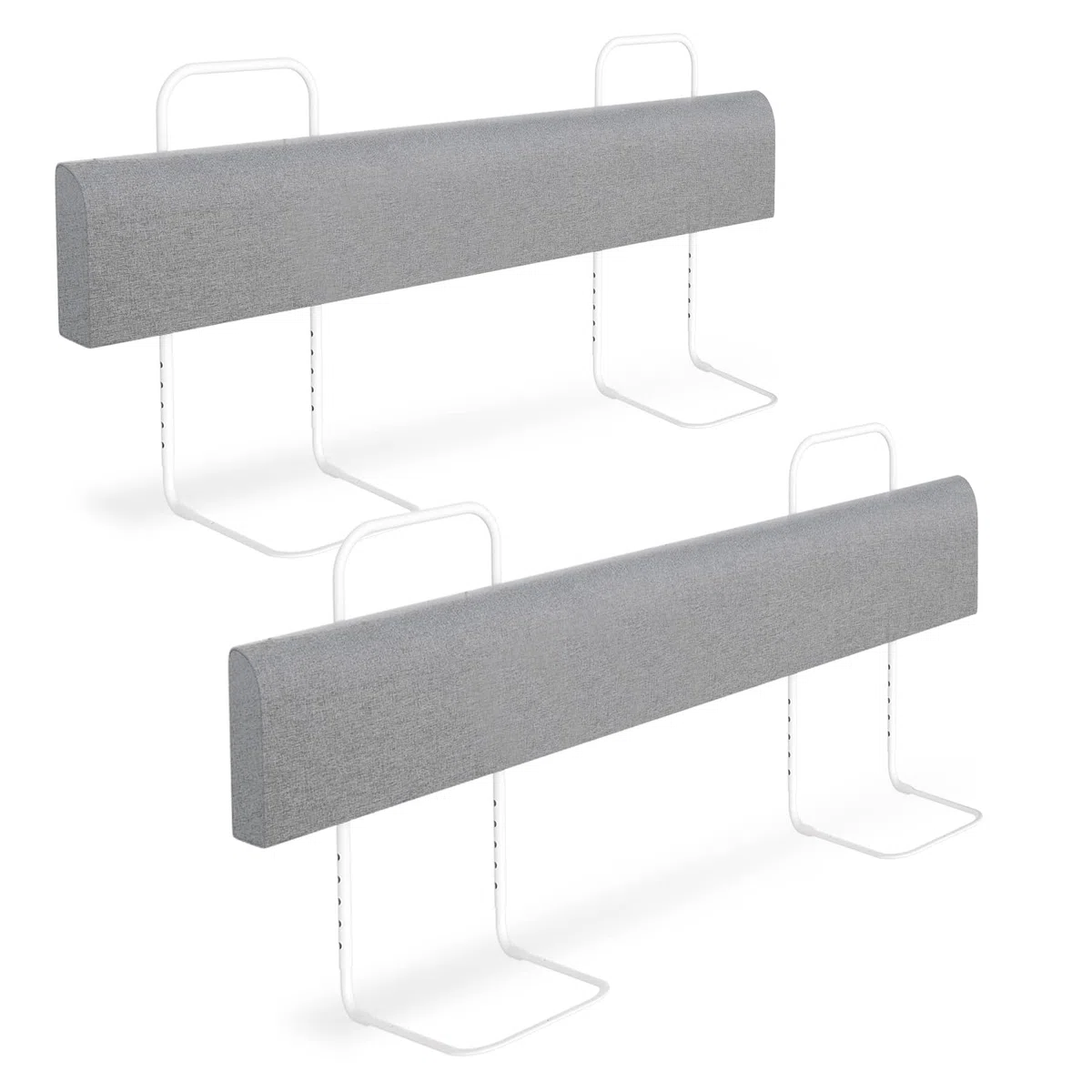 2xBettgitter für Kinder 150cm, Bettschutzgitter 5-Loch Höhenverstellbar, Rausfallschutz Bett, Kinderbettgitter, klappbar Bettgitter, Einfach zu Montieren(Grau)