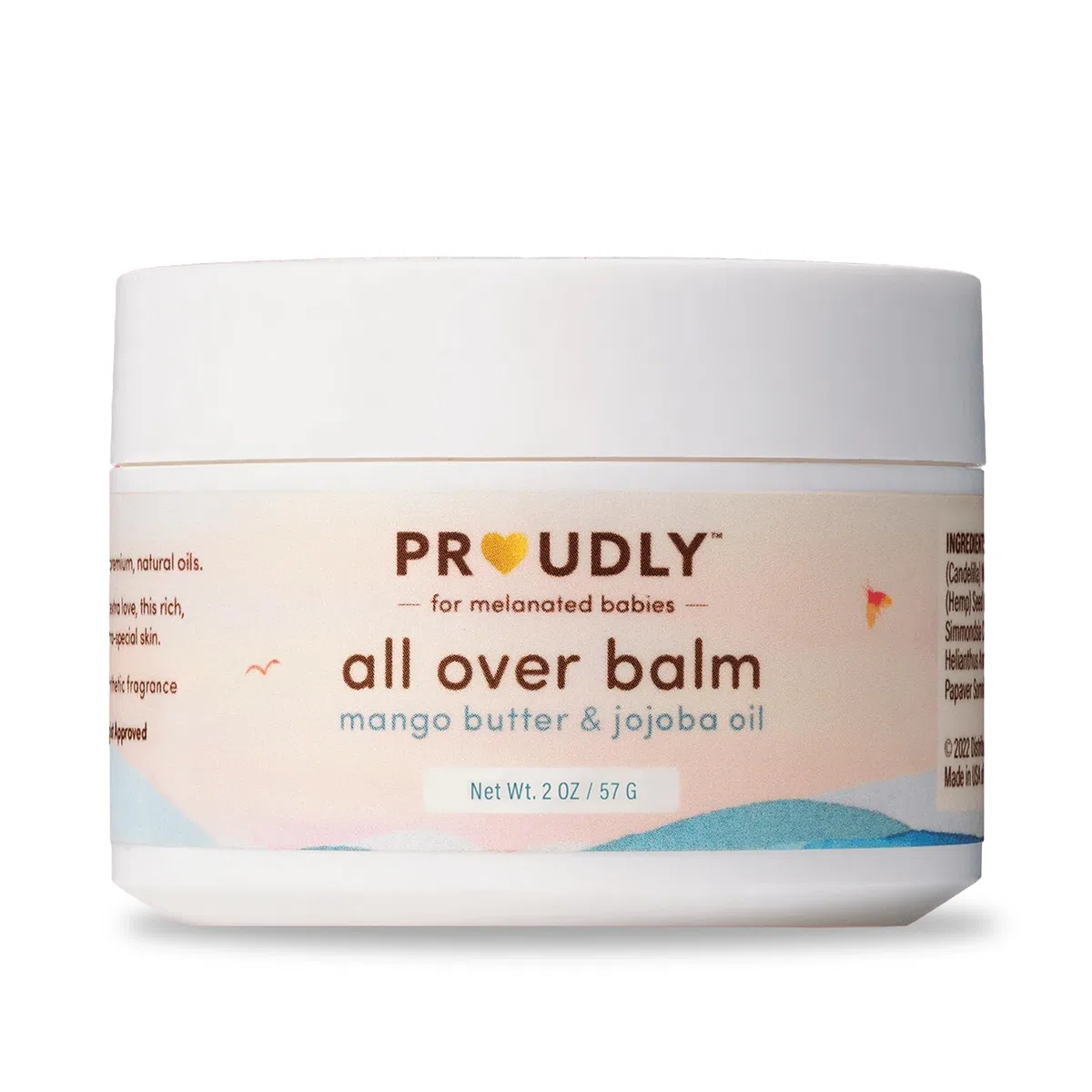 PROUDLY All Over Balm von Gabrielle Union & Dwyane Wade, hilft bei der Linderung von Wiegenmütze & Ekzemen, für schwarze und braune Babys, trockene, empfindliche Haut, frei von Frangrance