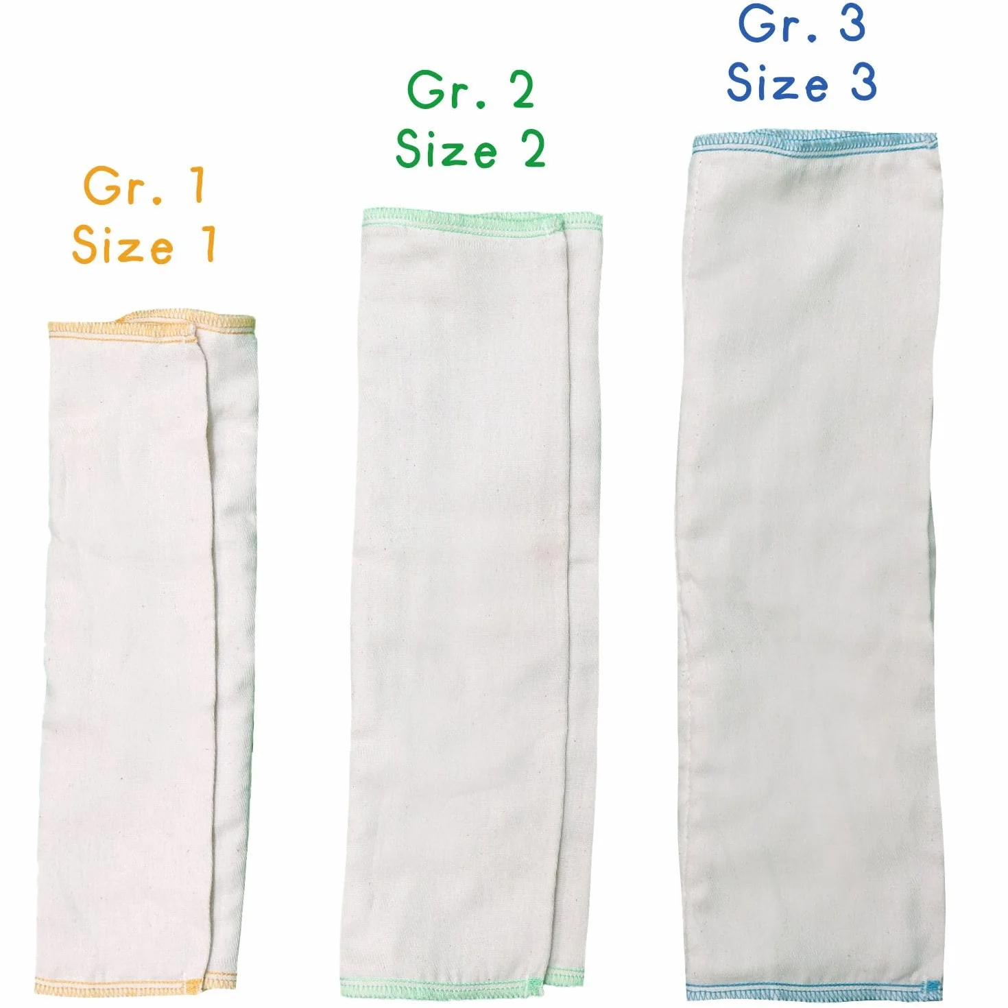 avo + cado Biobaumwolle Prefolds Gr. 3-10 Stück - passen in One Size und XL Überhosen für Stoffwindeln - 100% ungebleichte Öko-Tex Baumwolle