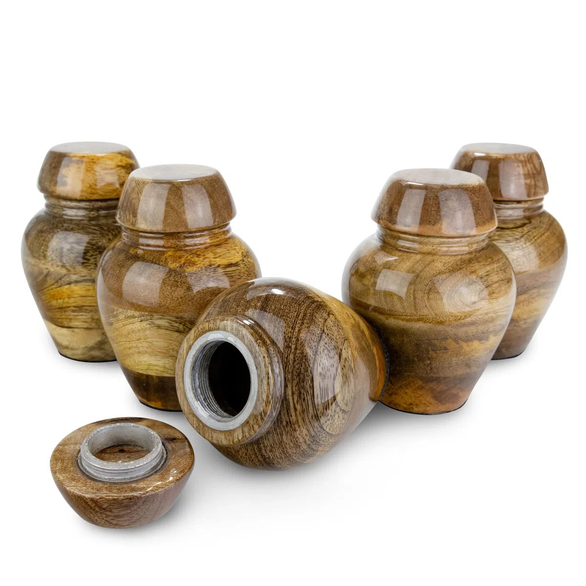 Mango Keepsakes, Keepsake Small Cremation Urnen, Keepsake Urnen for Human Ashes Sets, Keepsake Urnen Wood, Keepsake Small Urnen, Keepsake Collection (Five Andenken / Plaques)