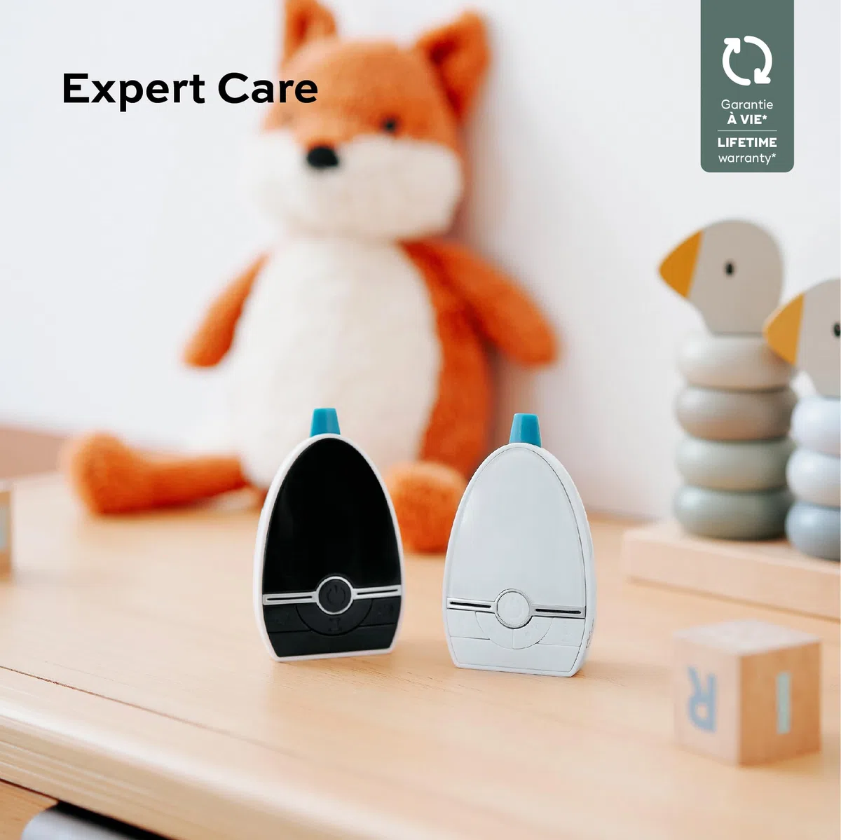 Babymoov Babyphone Expert Care - Digital Green Technology, niedrige Strahlung, 1000m Reichweite