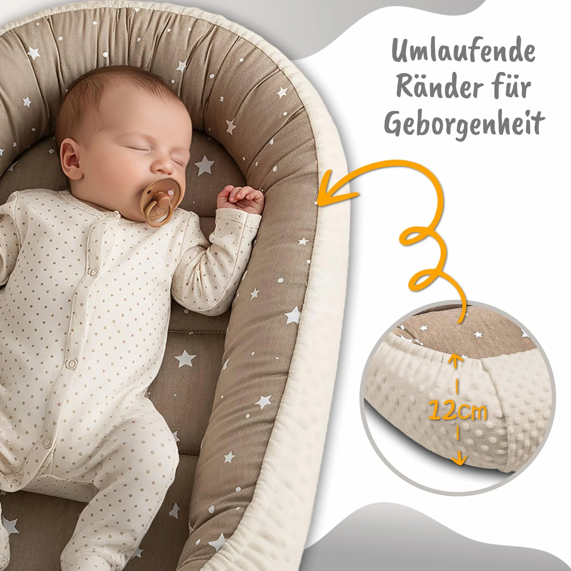 Nestchen Baby - Babynestchen Neugeborene Minky Babynest für Kinderbett Vielseitiges tragbar Nest kuschelnest zubehör für babybett warm Winter coccon Giraffen