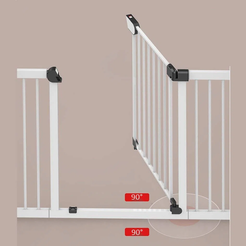 ArinkO Stanzfreies hohes Treppenschutzgitter für die Sicherheit von Kindern und Haustieren – Verstellbarer Zaun für Treppen und Spielbereiche – Höhe: 76 cm – Länge: 222–229 cm