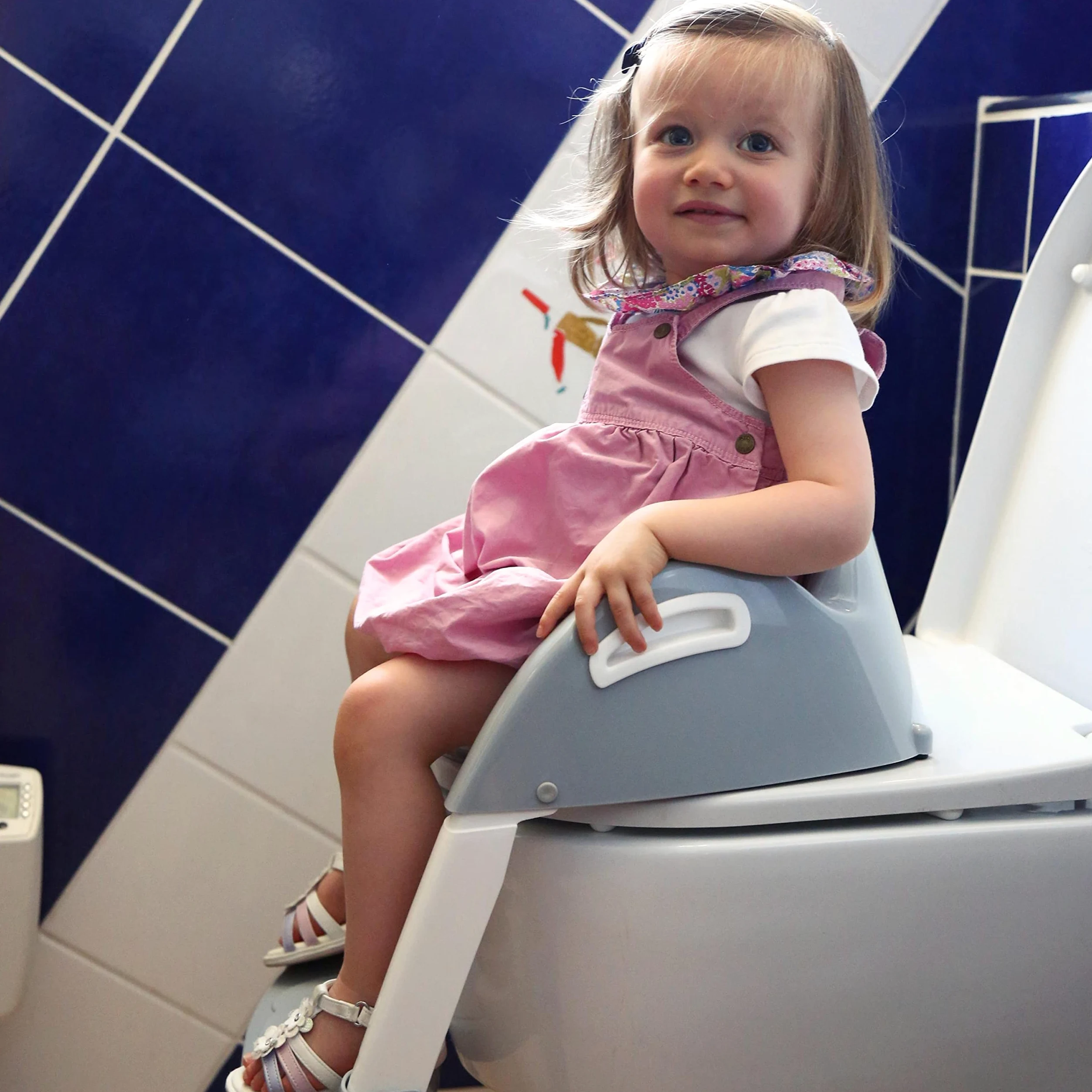 Thermobaby - Kinder-WC-Reduzierer - Kiddyloo - Clever, spielerisch & hygienisch - Verstellbare Beine- rutschfeste Stufe - Kompaktes Zusammenklappen - Ab 18 Monate