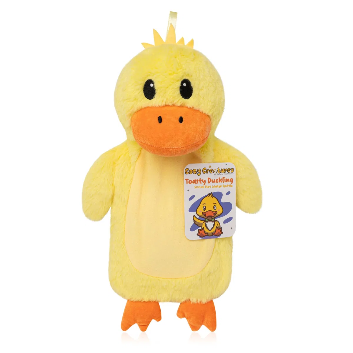 General Healthcare Cozy Creatures Superweiche Kinder-Wärmflasche mit Bezug (Ente)