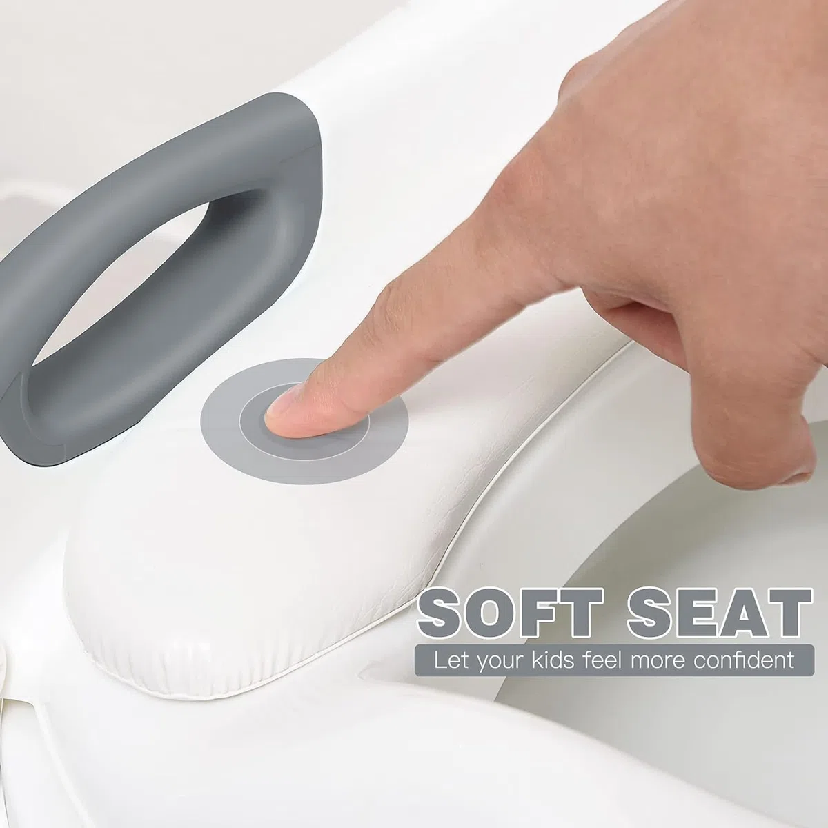 Mkitnvy Toilettensitz Kinder Kinder WC, Toilettensitz Toilettentrainer mit Treppe, Verstellbar Toilettentrainer mit PU Gepolsterter, Spritz- und Rutschfestes, für Jungen und Mädchen Baby