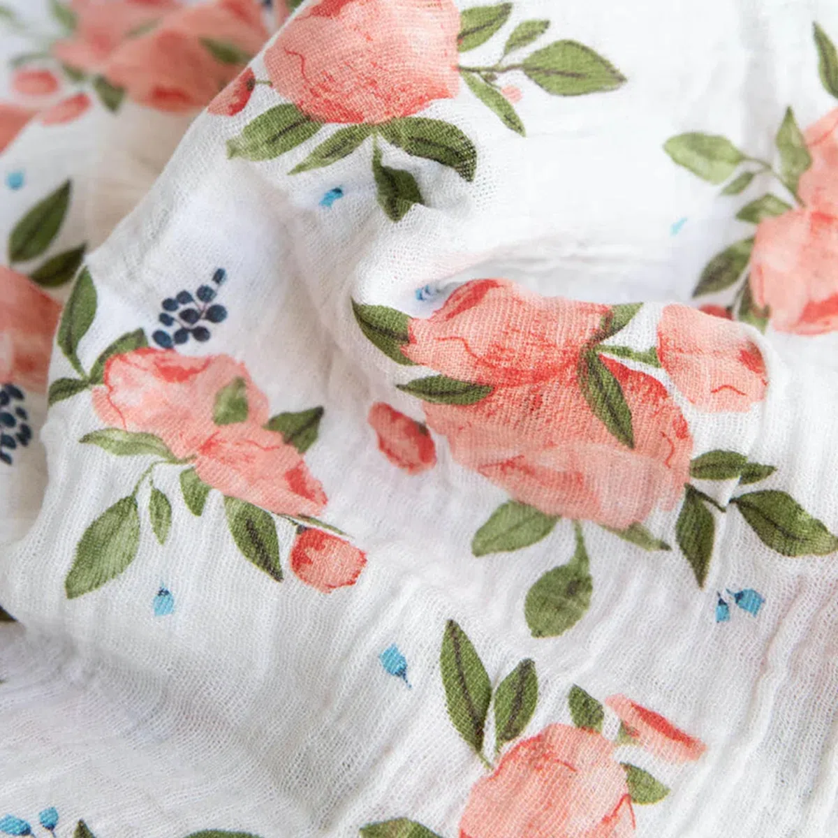 Little Unicorn | Cotton Muslin Swaddle 3 Pack - Baumwoll-Musselin Pucktücher 3er-Pack (Watercolor Roses Set)