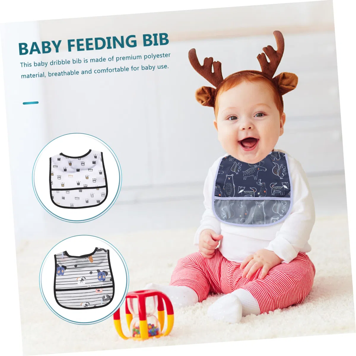 Abaodam 15 Stk Wasserdichtes Lätzchen Essen Lätzchen Zum Füttern Von Kleinkindern Speichel Lätzchen Neugeborenes Sabberndes Lätzchen Wasserdichtes Babylätzchen -lätzchen Polyester