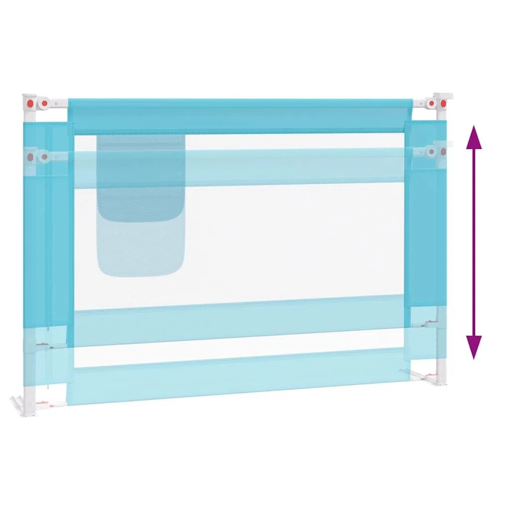 Generisch Kleinkind-Bettschutzgitter Blau 100x25 cm Stoff,Baby & Kleinkind,Babysicherheit,Baby-Bettschutzgitter,10208