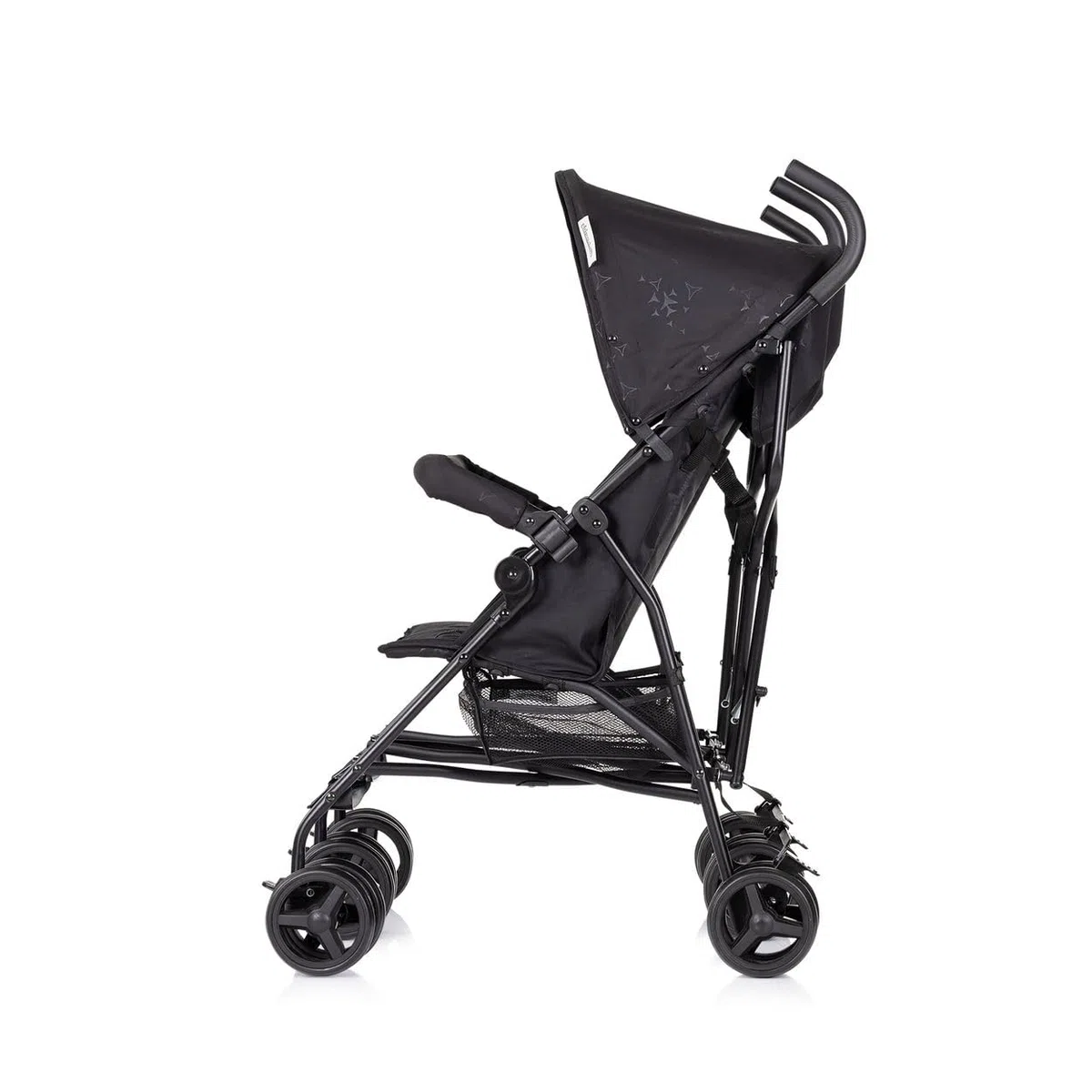 Chipolino Zwillingskinderwagen Double Point klappbar Korb Sonnendach Frontbügel schwarz