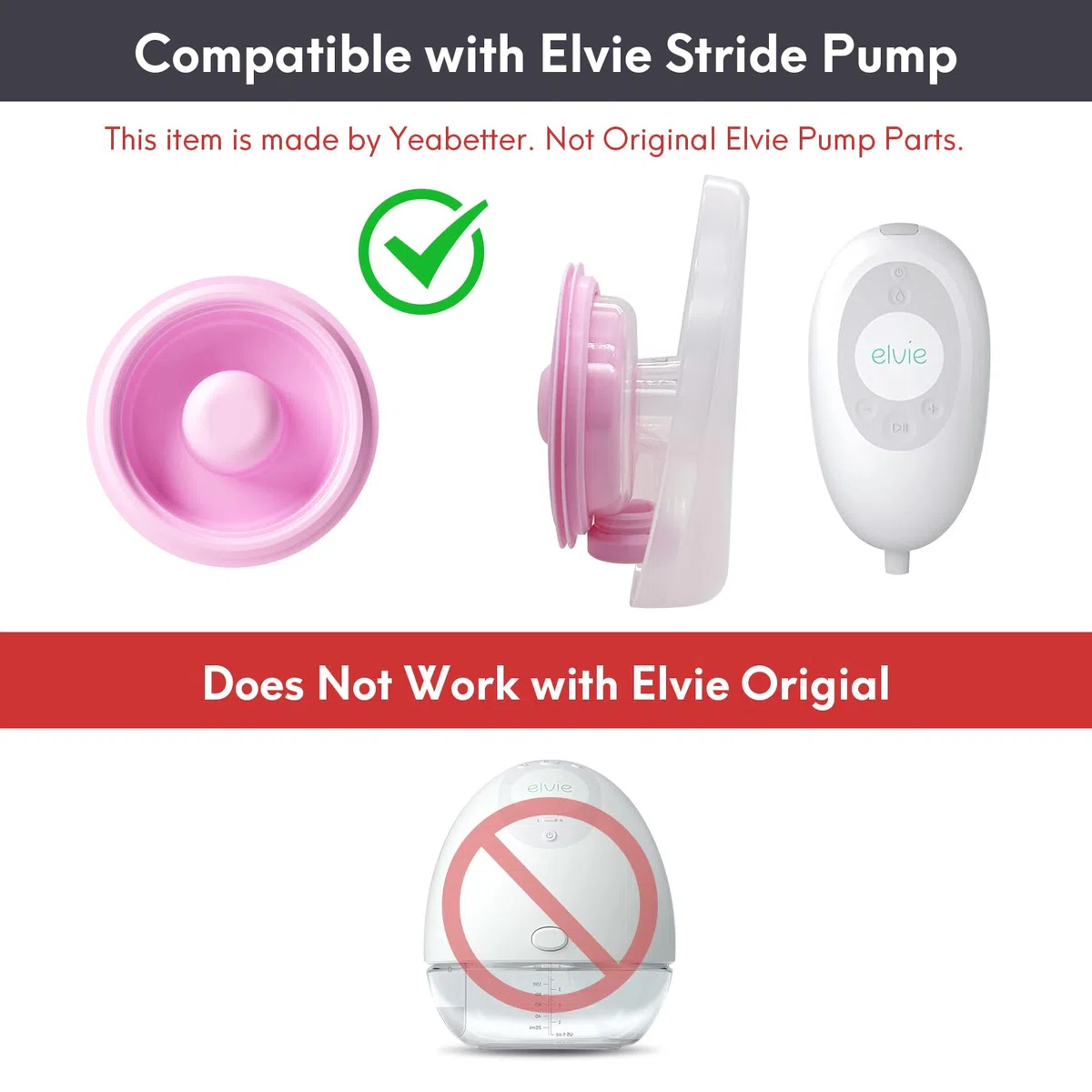 3er-Pack Pumpendichtungen, kompatibel mit Elvie Stride Milchpumpenmembran, Stillzubehör, Zubehör für Muttermilchaufbewahrung und Milchpumpen, keine Original-Elvie Stride Pumpenteile