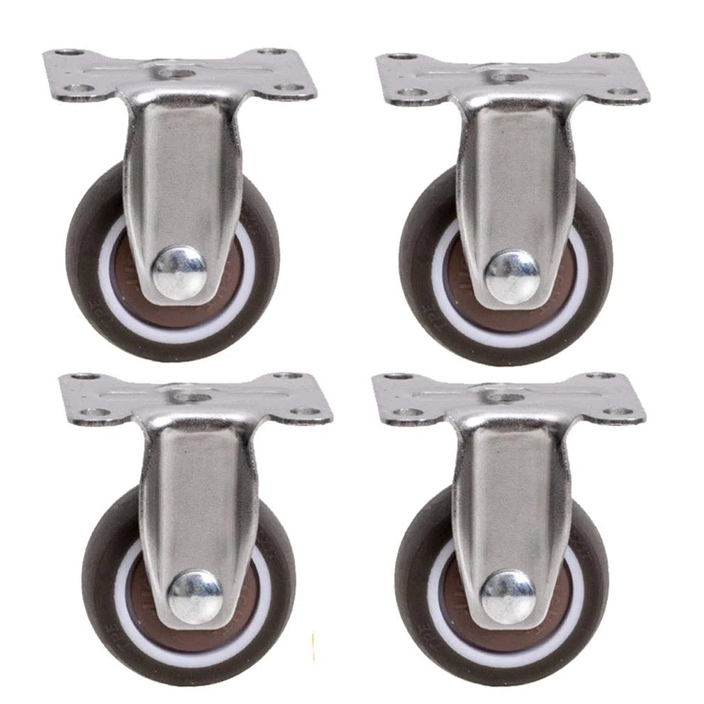 Drehbare Rollen, Rolle, Gummi-Möbelrollen aus Metall, for Kinderwagen/Blumenständerrad(1.5inch)